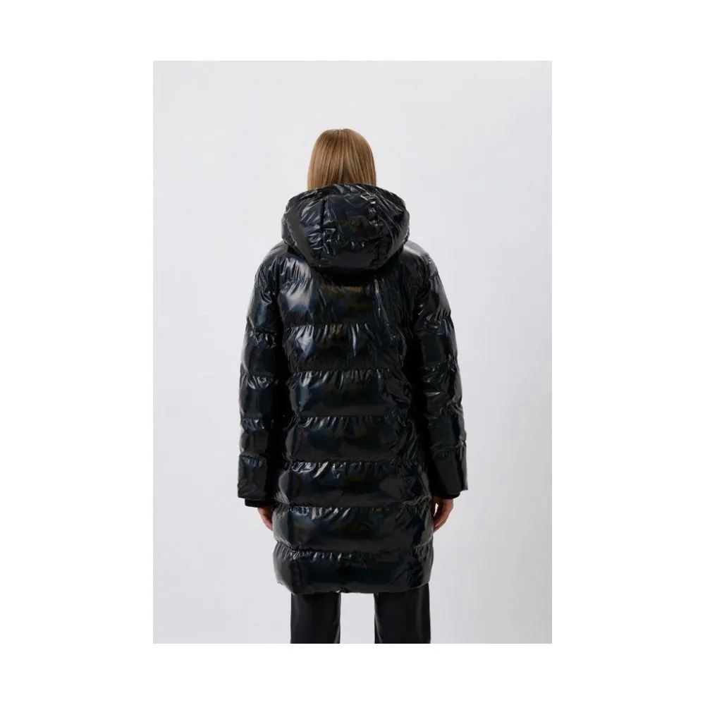 Love Moschino Women's Elegant Painted Effect Long Down Jacket
