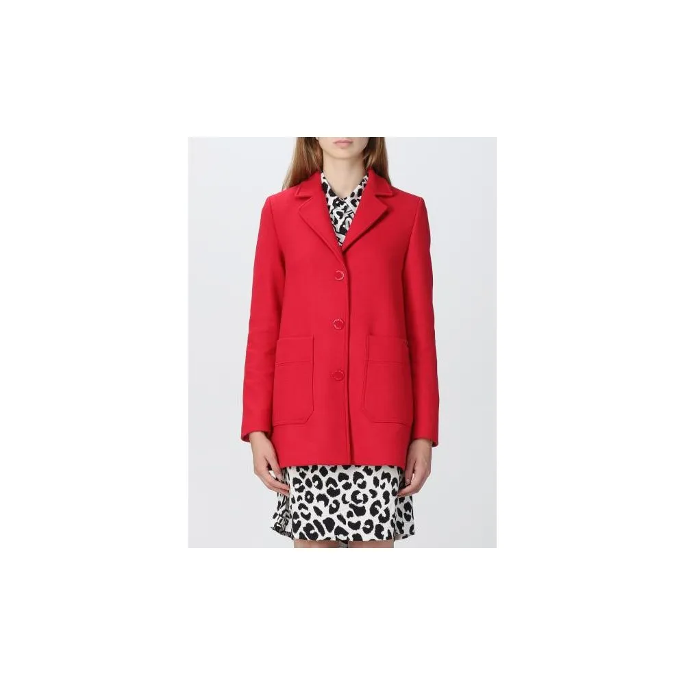 Love Moschino Women's Chic Pink Wool Blend Jacket