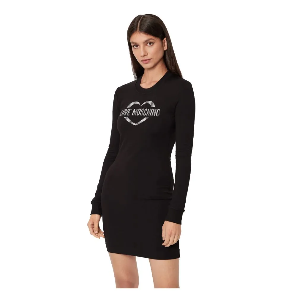 Love Moschino Women's Chic Cotton Blend Logo Dress