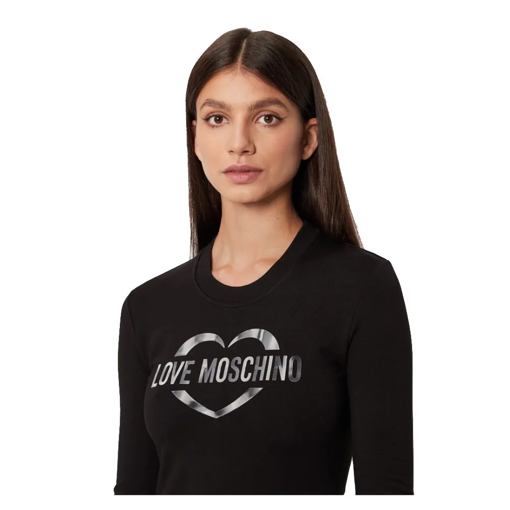 Love Moschino Women's Chic Cotton Blend Logo Dress