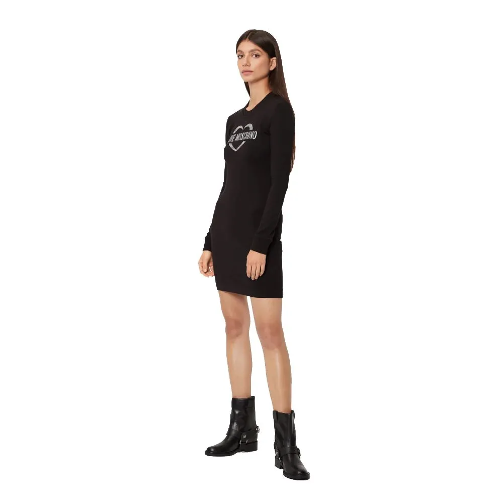 Love Moschino Women's Chic Cotton Blend Logo Dress