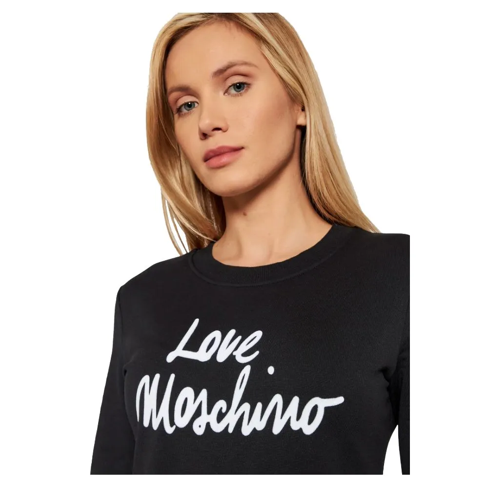 Love Moschino Women's Chic Embossed Logo Cotton Blend Dress