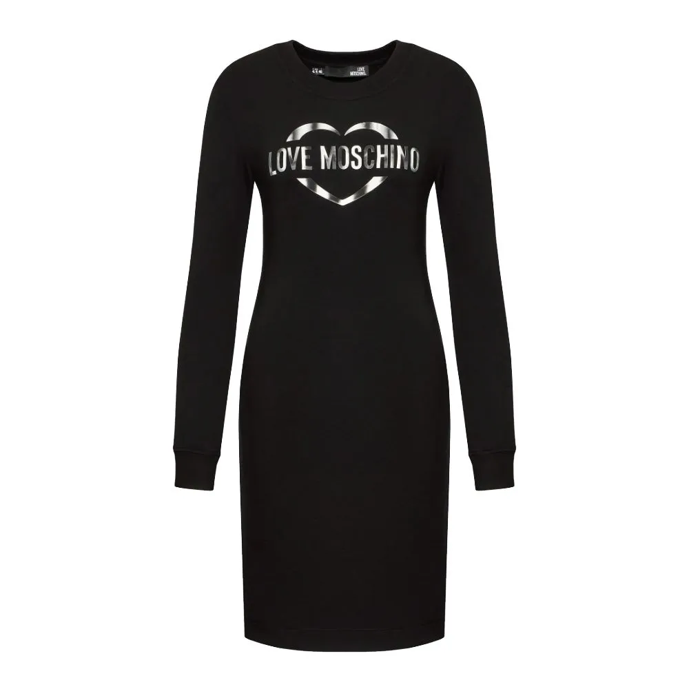 Love Moschino Women's Chic Cotton Blend Logo Dress