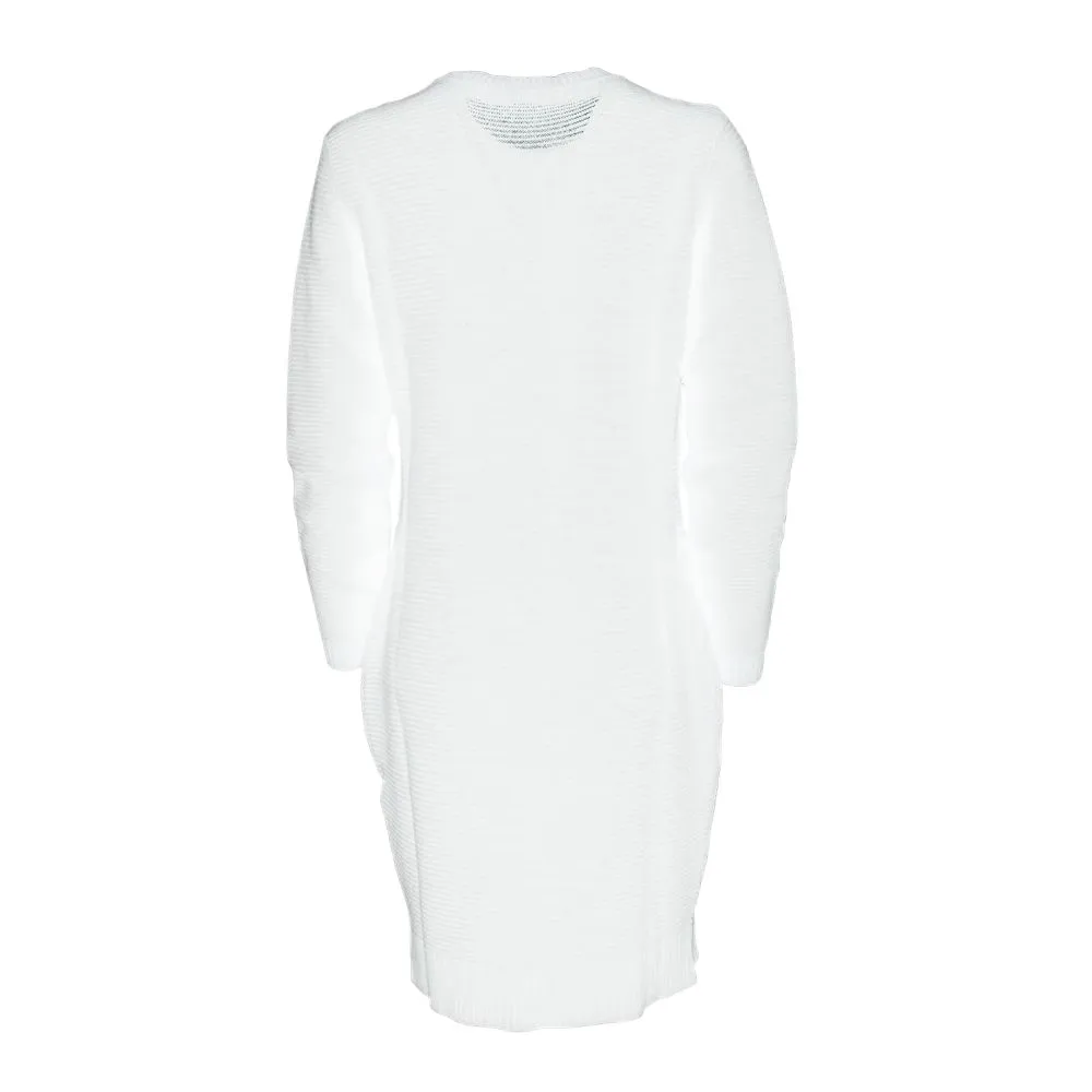 Love Moschino Women's Chic Heart Pattern Knit Dress in White