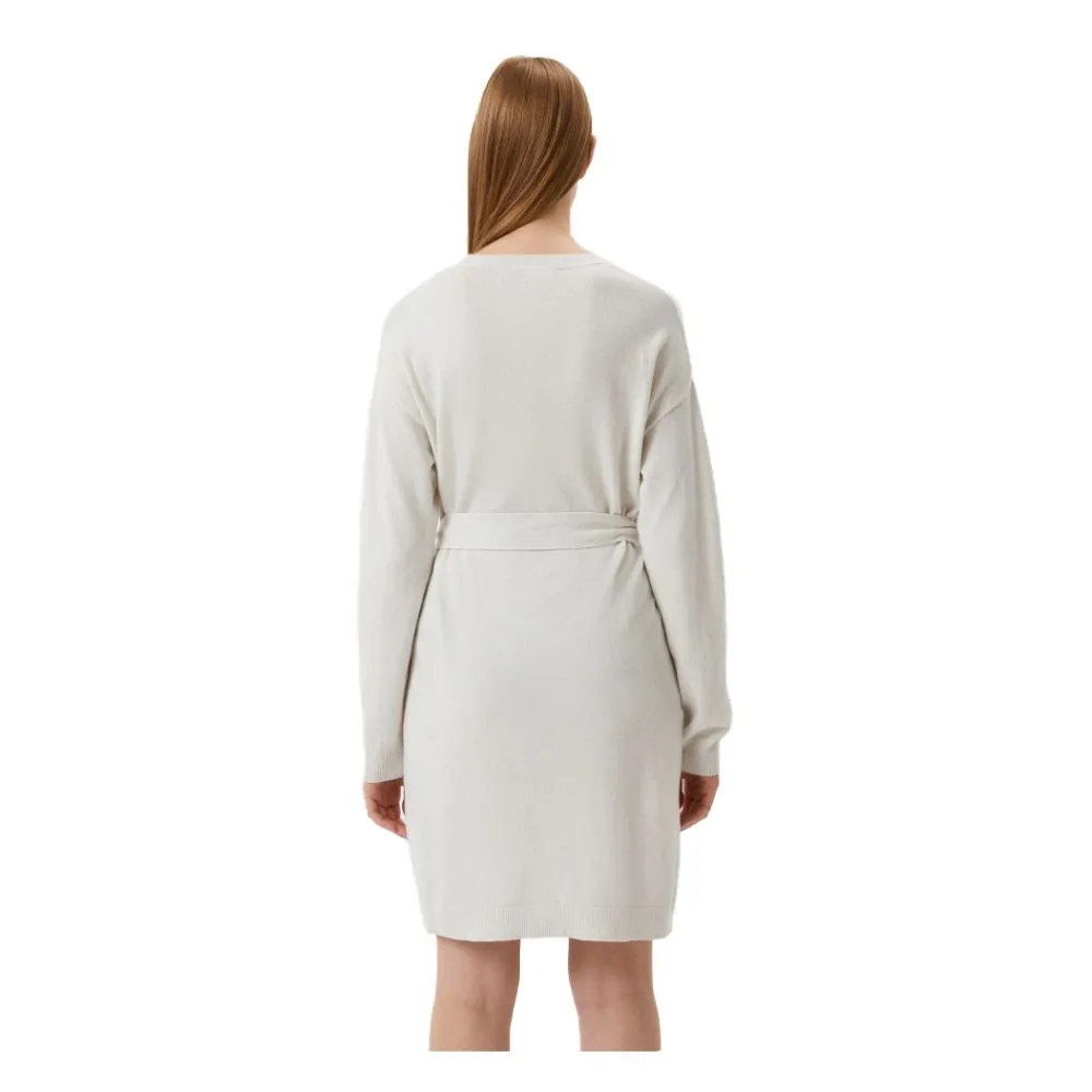 Love Moschino Women's Elegant Embroidered Wool Blend Long Dress