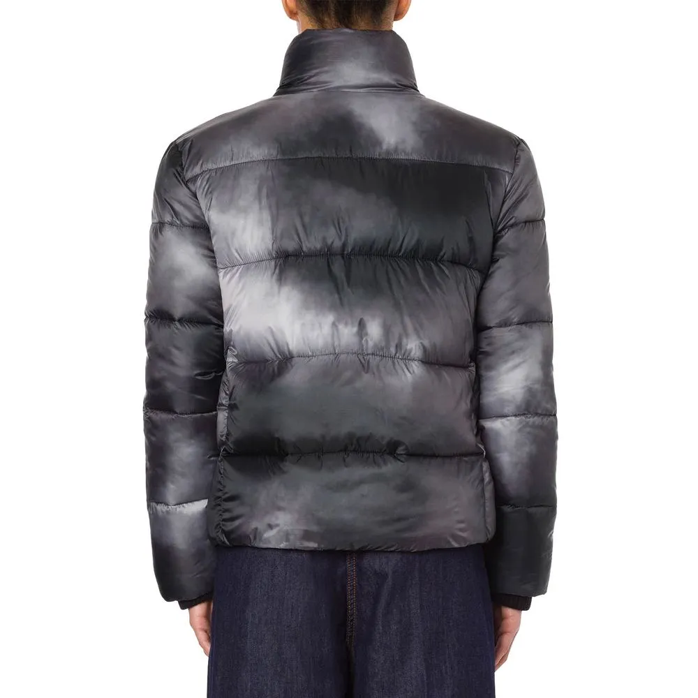 Love Moschino Women's Chic High Collar Down Jacket with Logo Patch