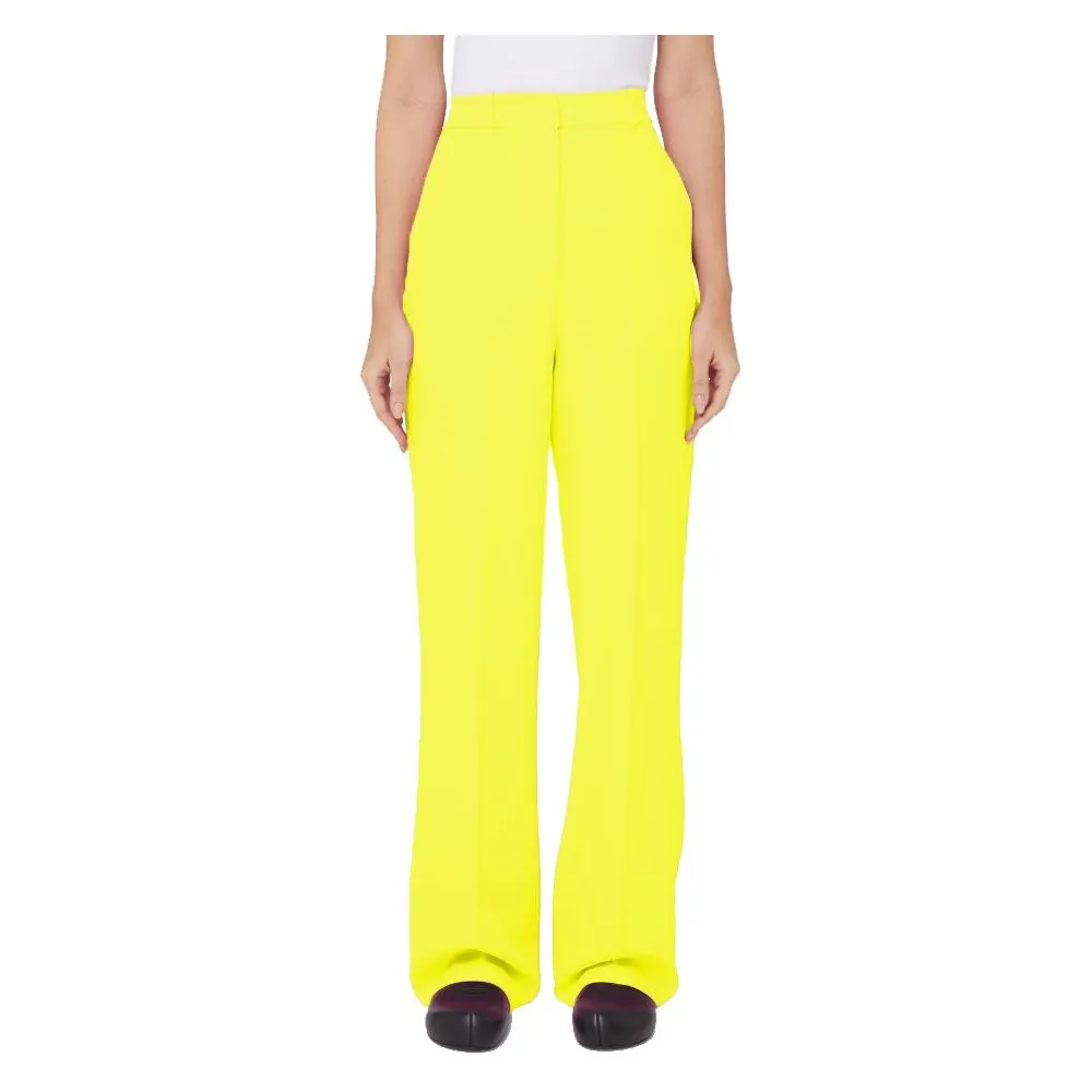 Hinnominate Women's Elegant Soft Yellow Trousers