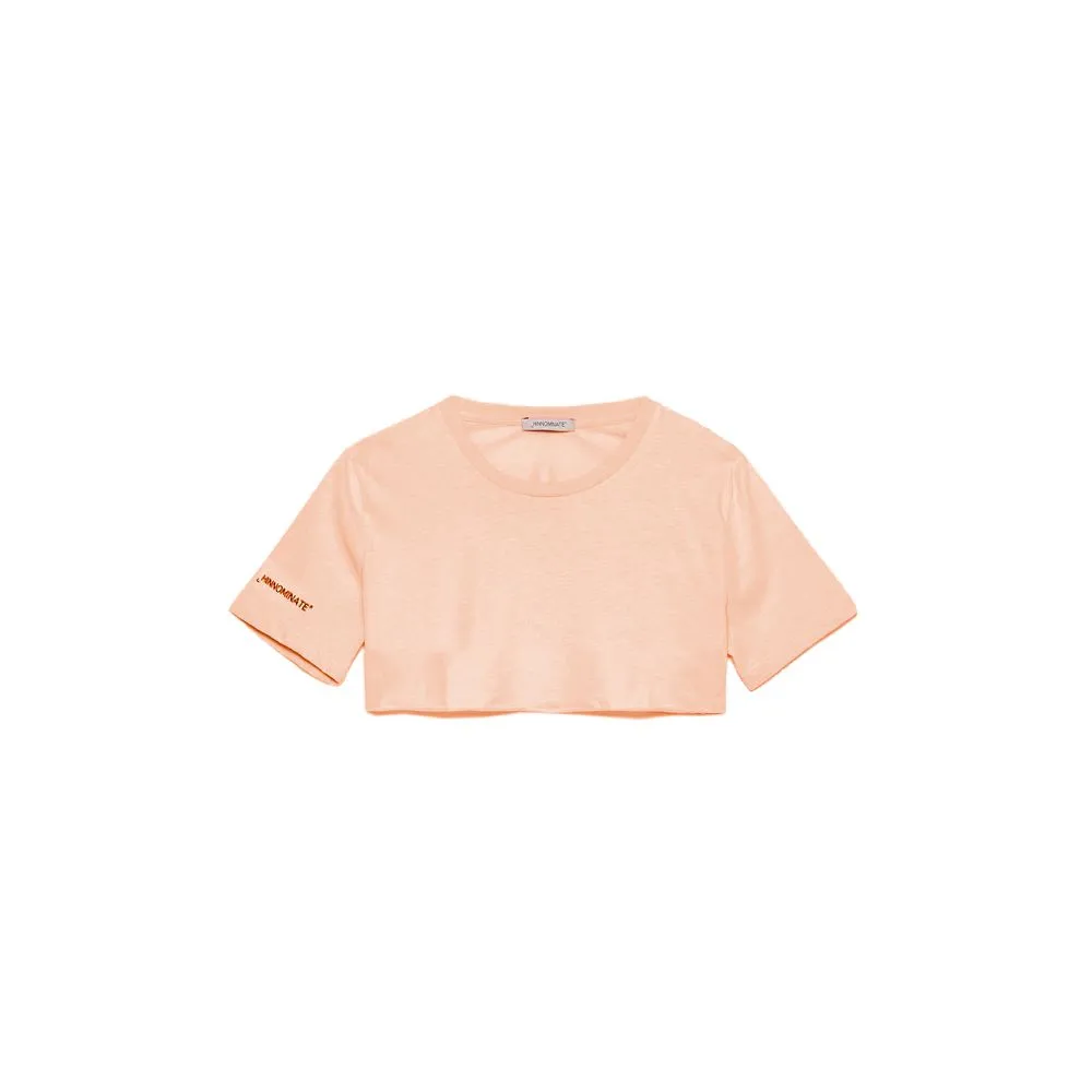 Hinnominate Women's Chic Back-Cut Short Sleeve Cotton Tee