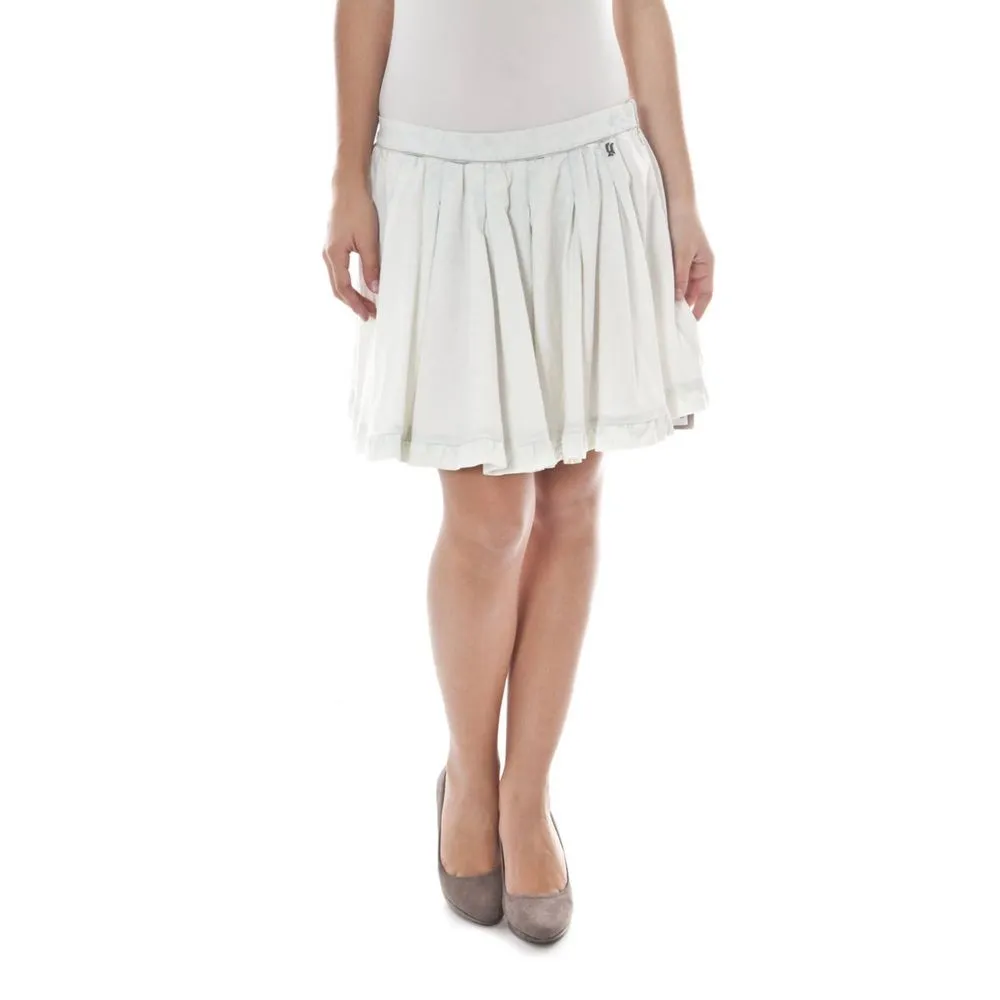 John Galliano Women's White Cotton Skirt