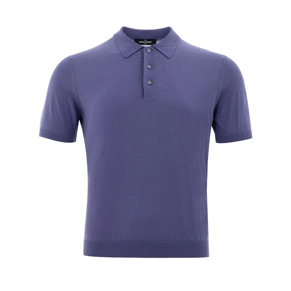 Gran Sasso Men's Regal Purple Silk Men's Polo Shirt