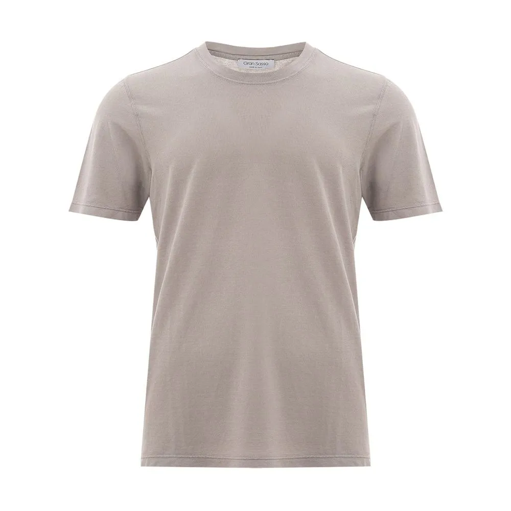 Gran Sasso Men's Sleek Gray Cotton T-Shirt - Italian Elegance