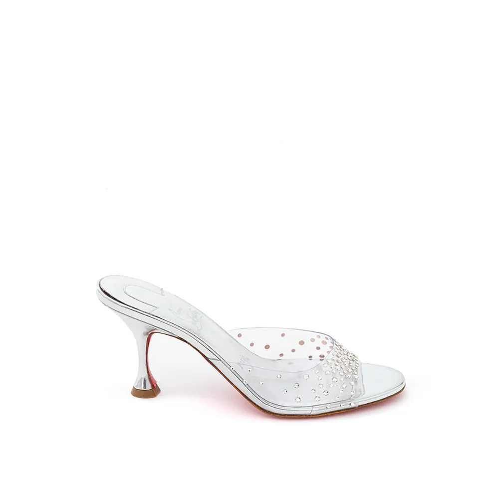 Christian Louboutin Women's Silver Leather Elegance Heels