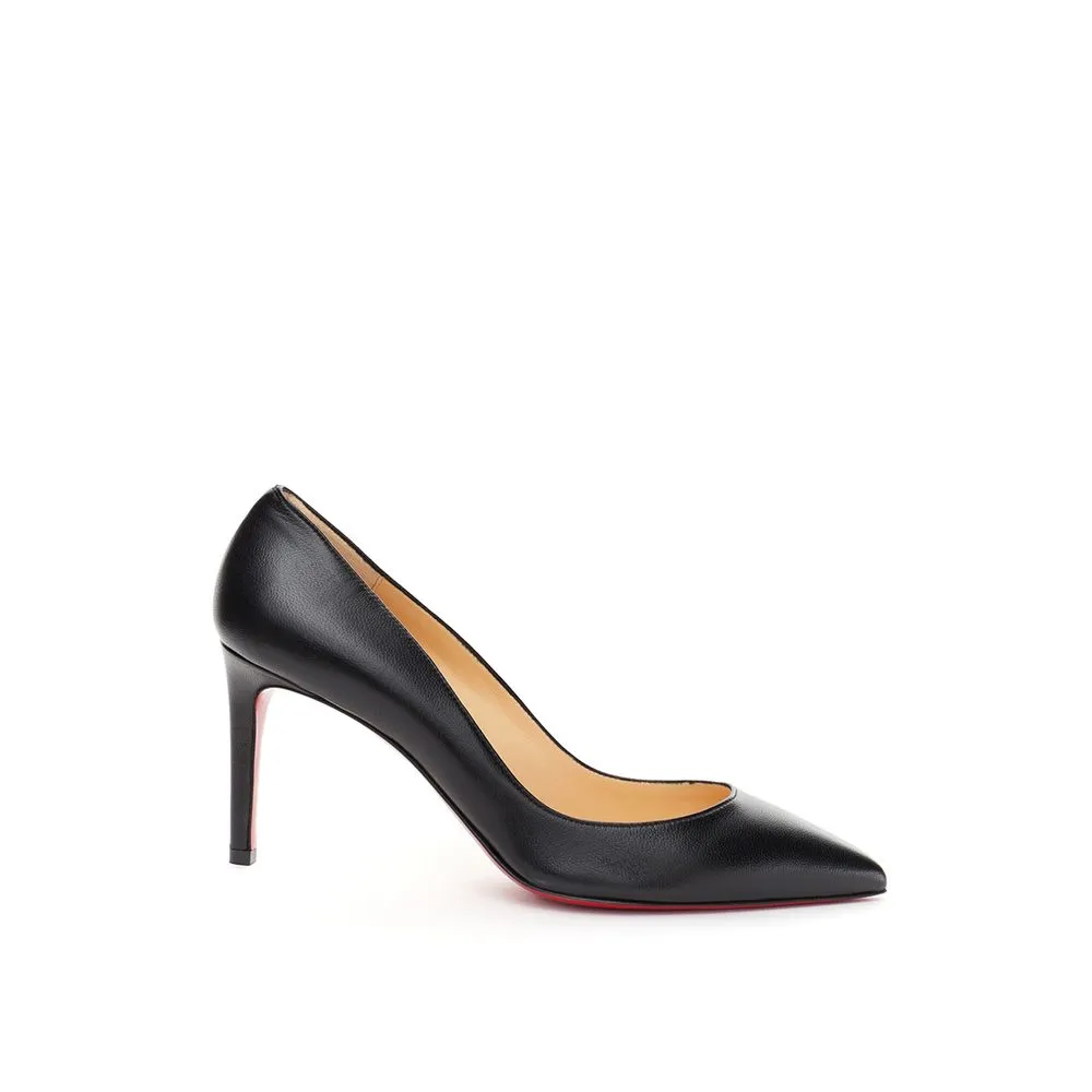 Christian Louboutin Women's Elegant Black Leather Stiletto Pumps