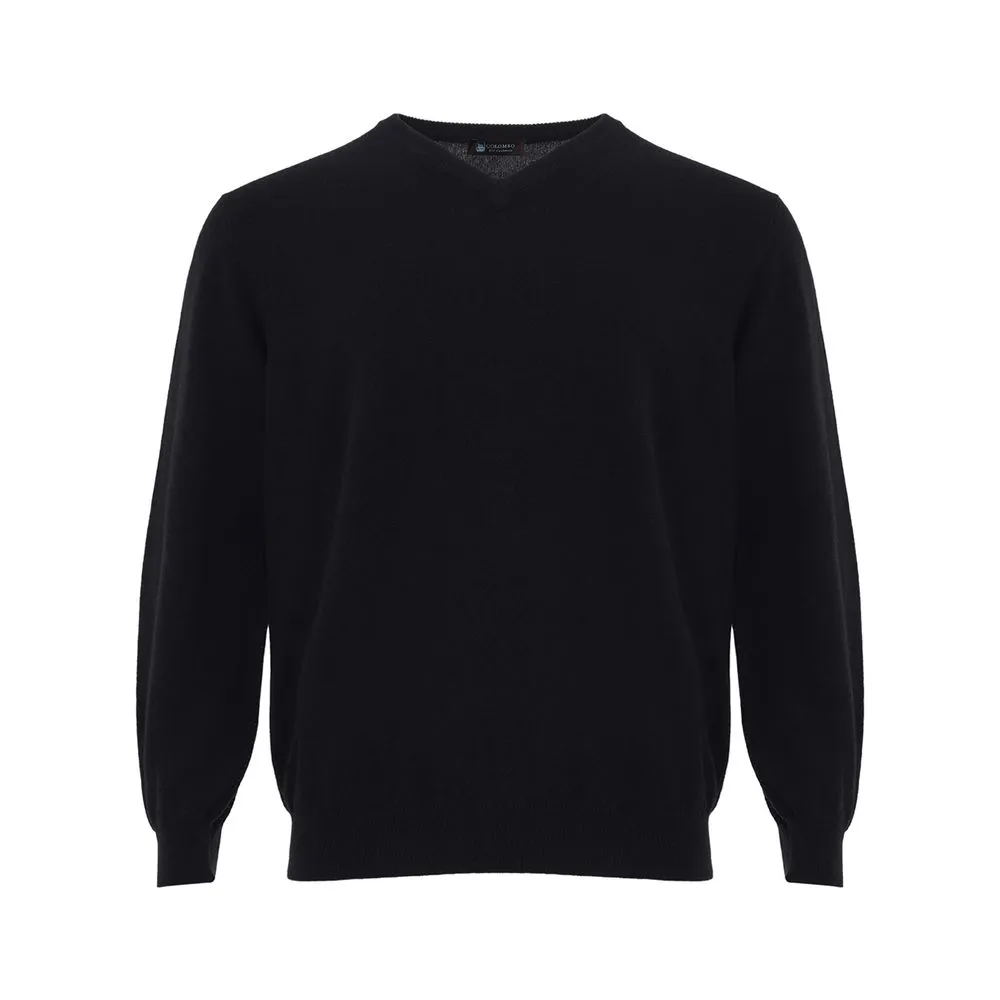 Elegant Black Cashmere Sweater for Men