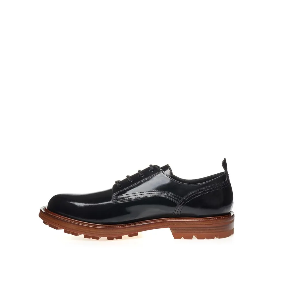 Alexander McQueen Men's Elegant Black Leather Casual Shoes
