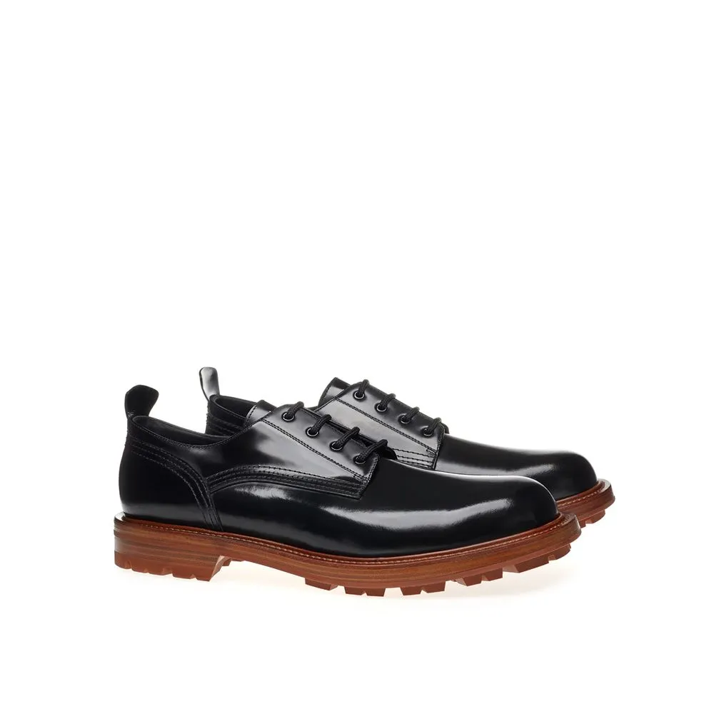 Alexander McQueen Men's Elegant Black Leather Casual Shoes