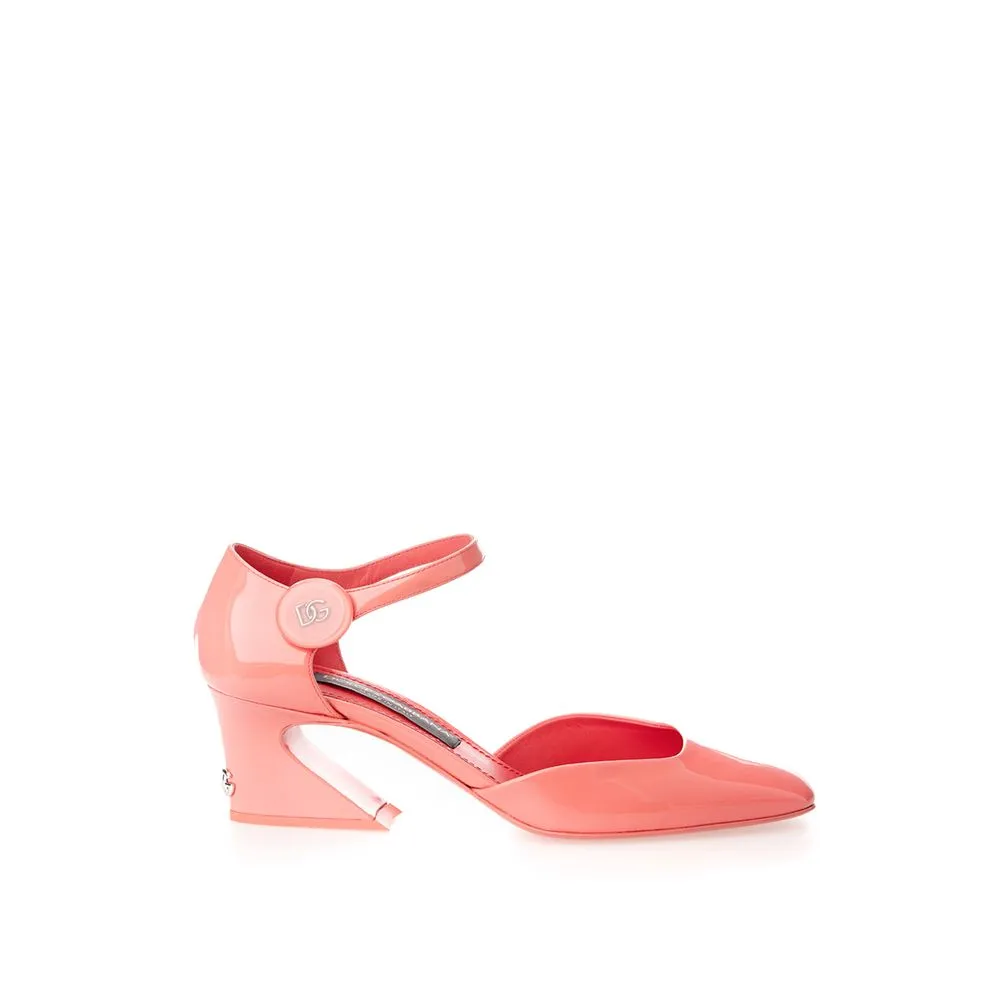 Dolce & Gabbana Women's Elegant Pink Leather Sandals for Sophisticated Style