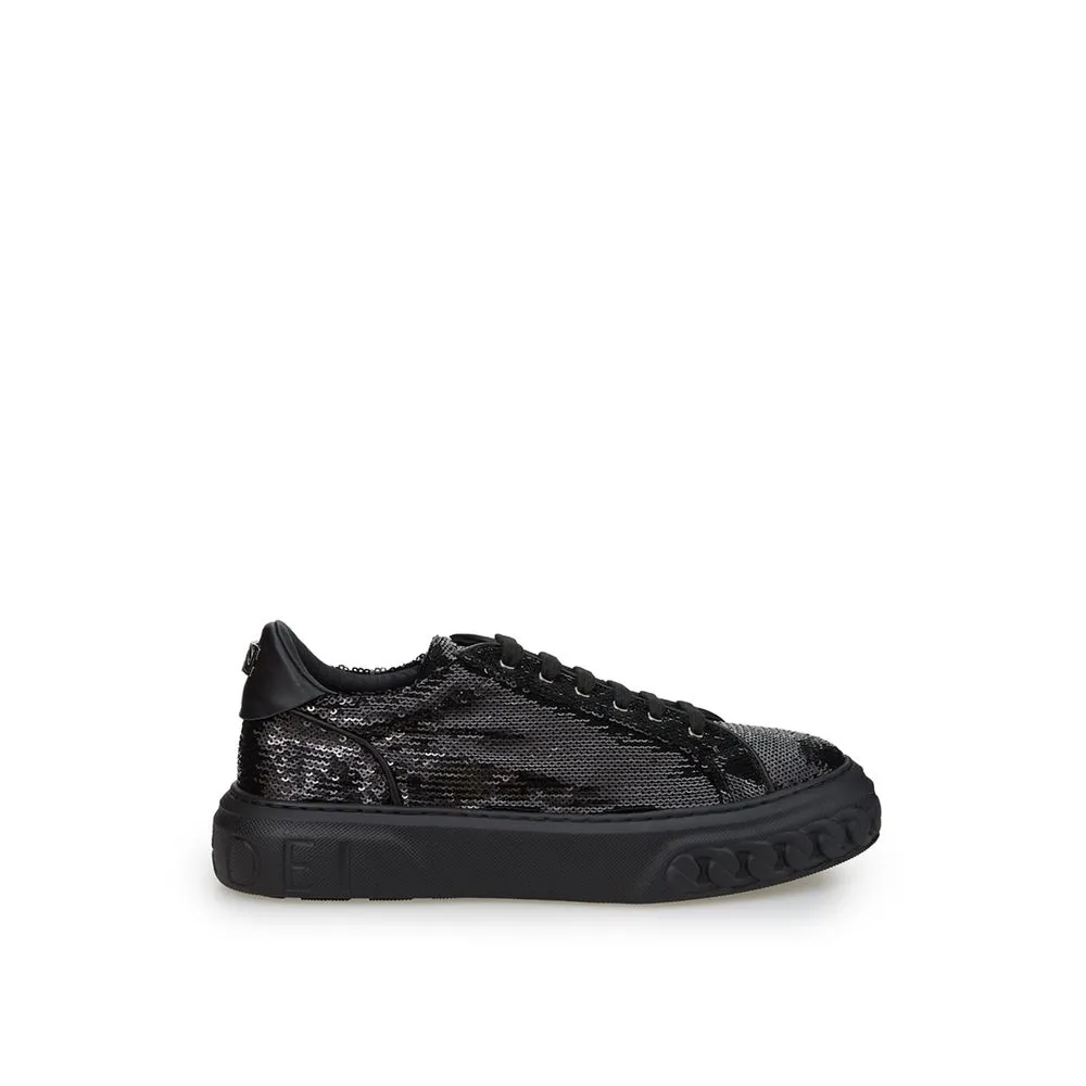 Casadei Women's Elegant Black Leather Sneakers