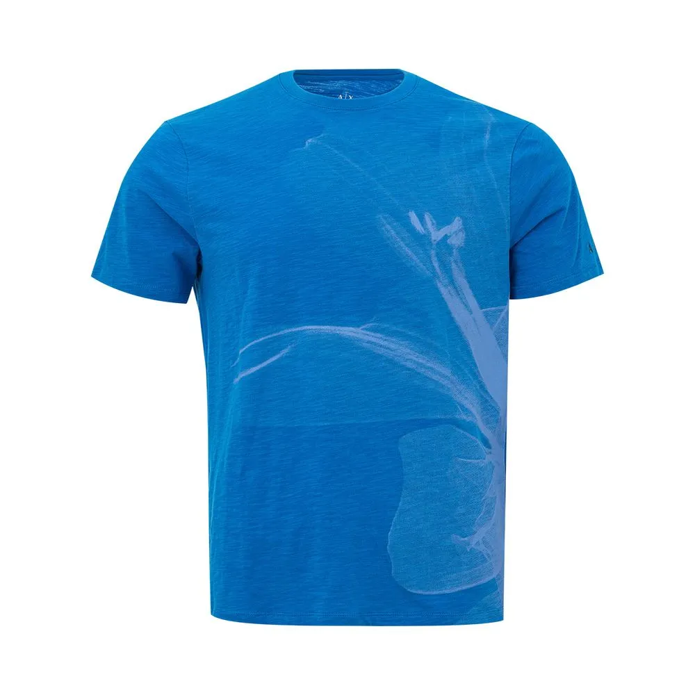 Armani Exchange Men's Sleek Cotton Blue Tee Perfect For Every Occasion