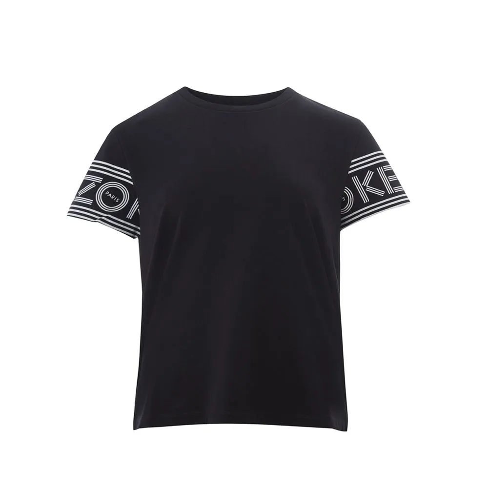 Kenzo Women's Elegant Black Cotton Top for Sophisticated Style