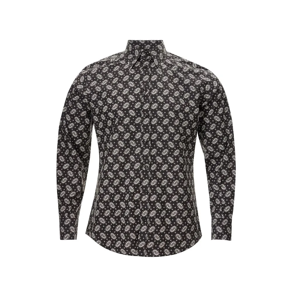 Dolce & Gabbana Men's Elegant Cotton Black Shirt for Men