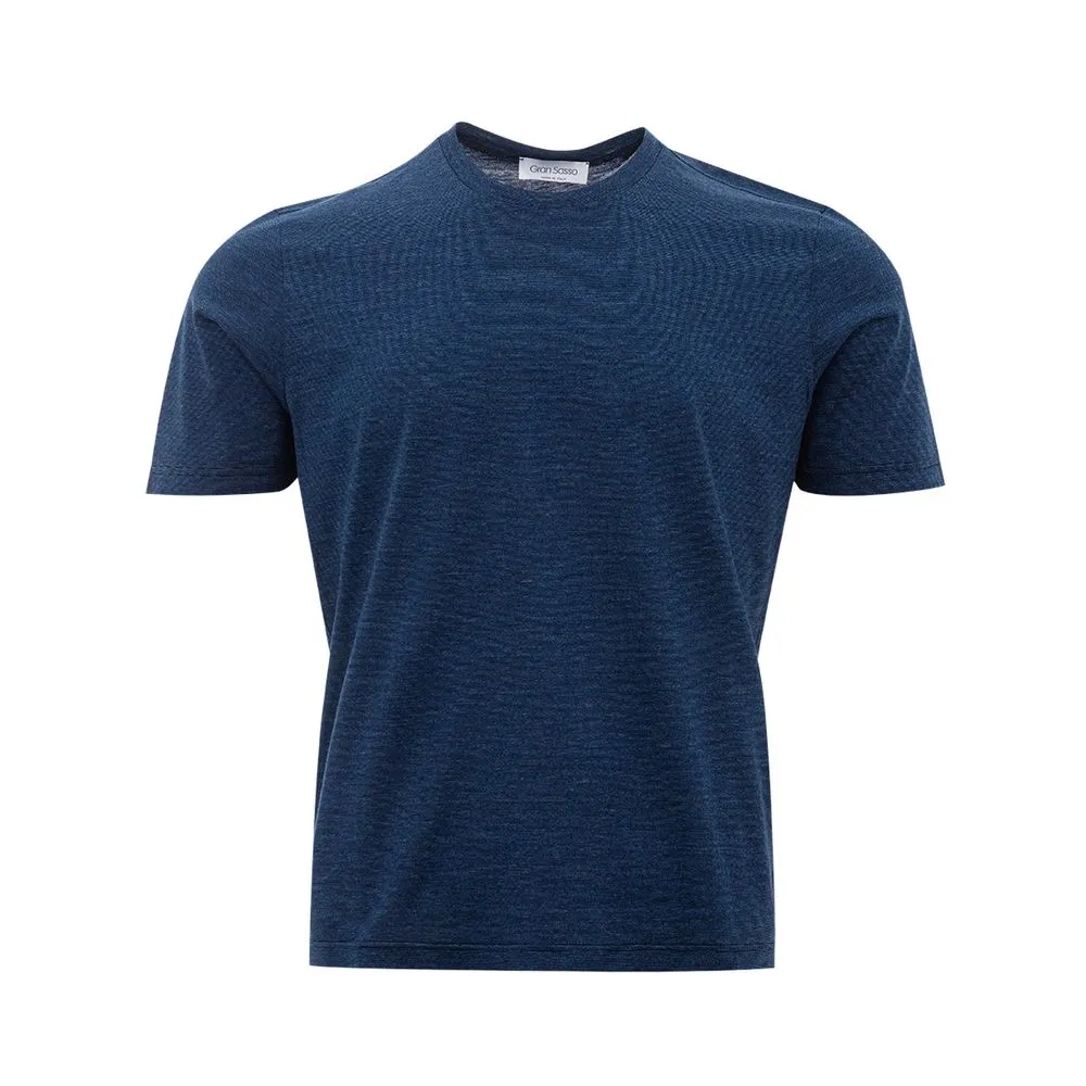 Gran Sasso Men's Elegant Italian Cotton T-Shirt in Classic Blue