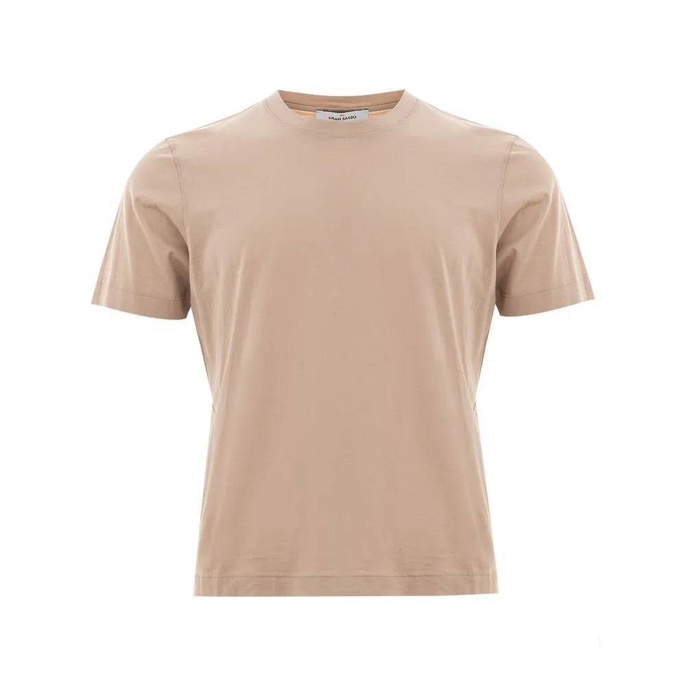 Gran Sasso Men's Elegant Beige Cotton T-Shirt for Men