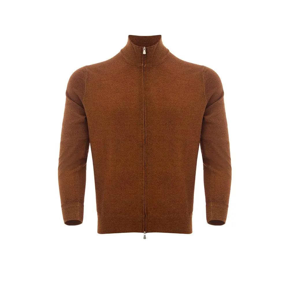 Gran Sasso Men's Elite Woolen Brown Tee for Men