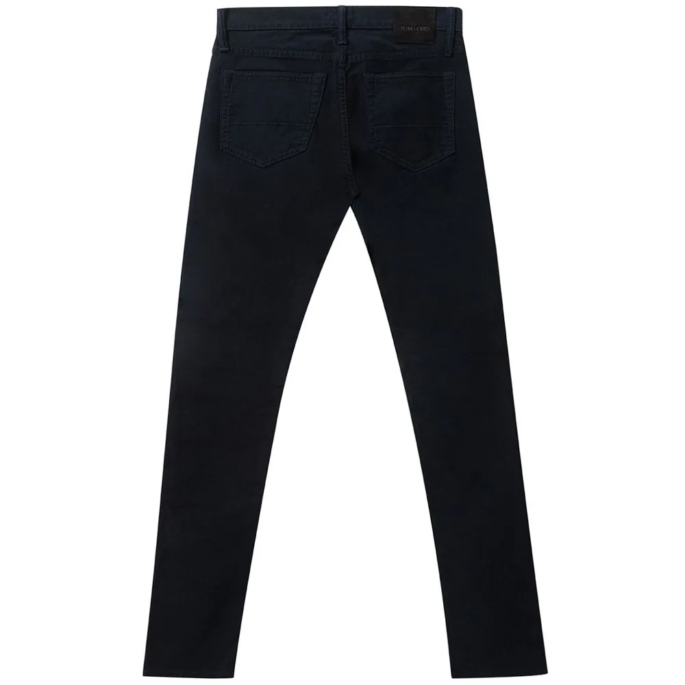 Tom Ford Men's Elegant Cotton Blue Pants for Men