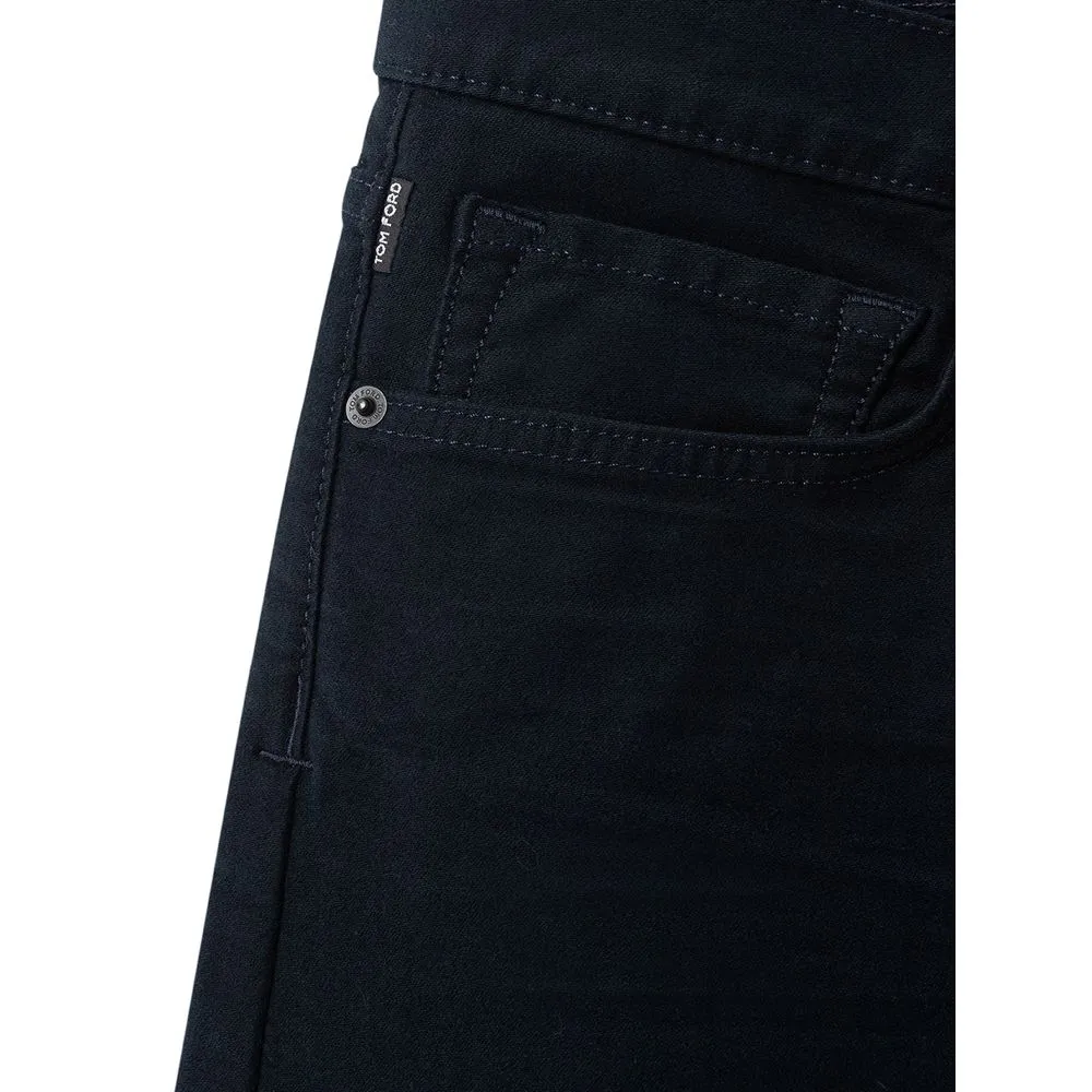 Tom Ford Men's Elegant Cotton Blue Pants for Men