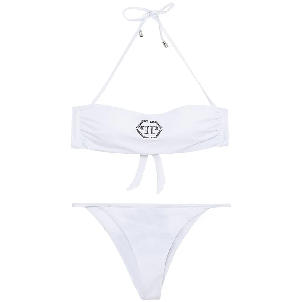 Philipp Plein Women's Elegant White Polyamide Swimwear