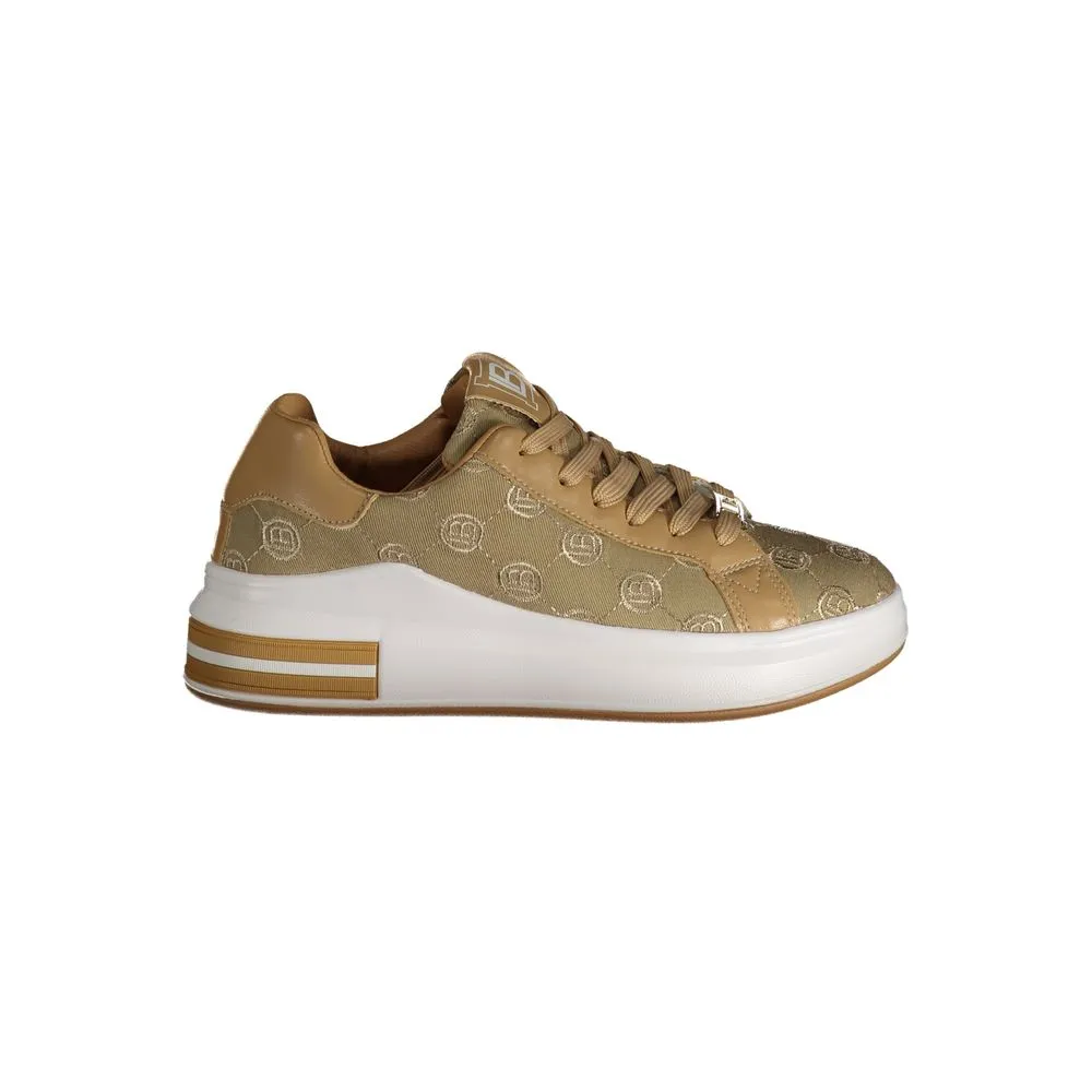 Laura Biagiotti Women's Beige Polyester Sneaker