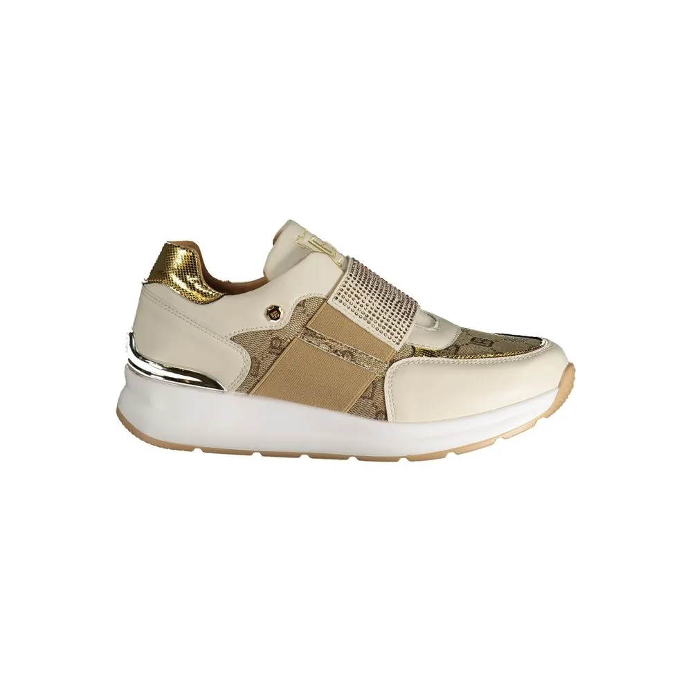 Laura Biagiotti Women's Beige Polyester Sneaker