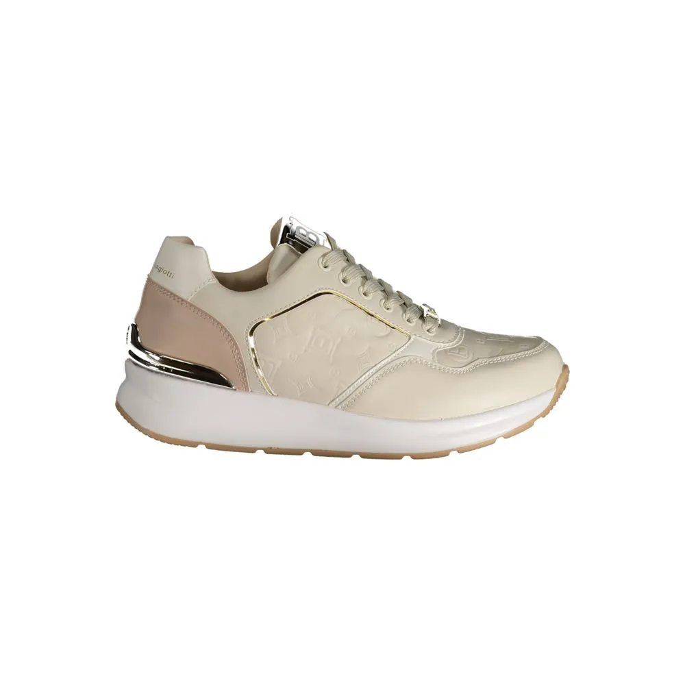 Laura Biagiotti Women's Beige Polyester Sneaker