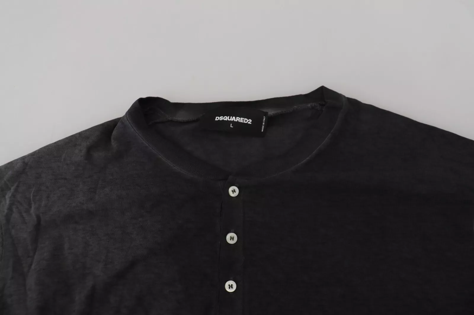Dsquared² Men's Black Cotton Linen Long Sleeves Pullover Sweater