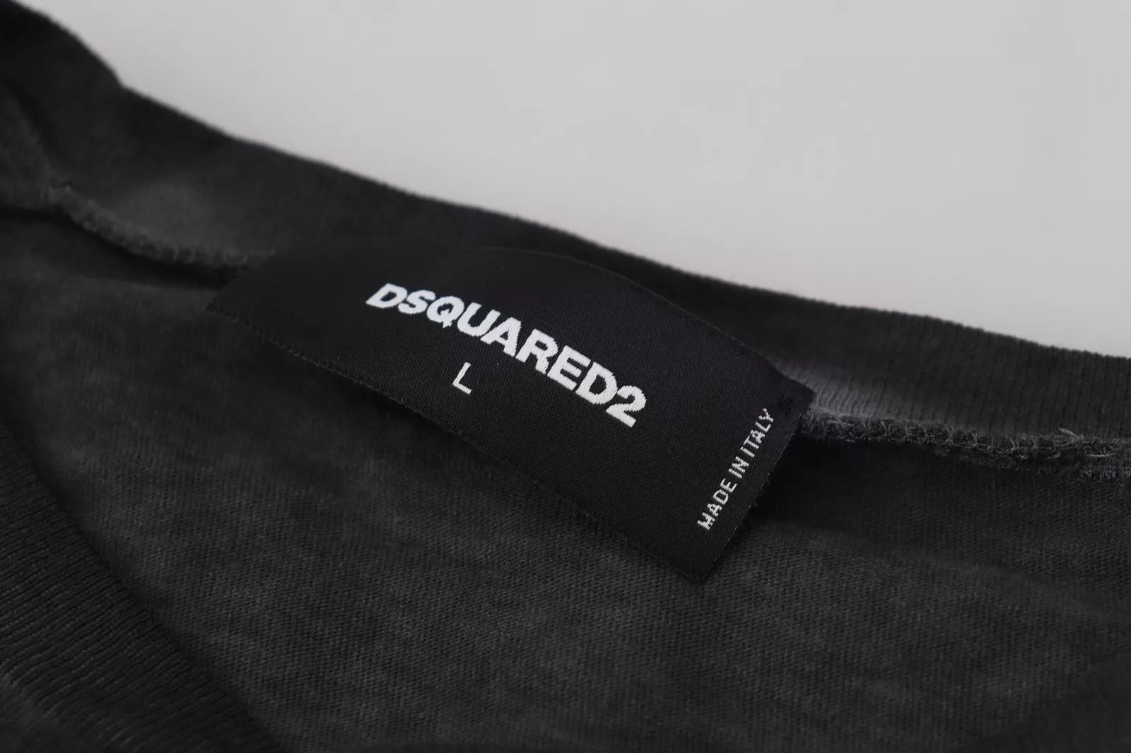 Dsquared² Men's Black Cotton Linen Long Sleeves Pullover Sweater