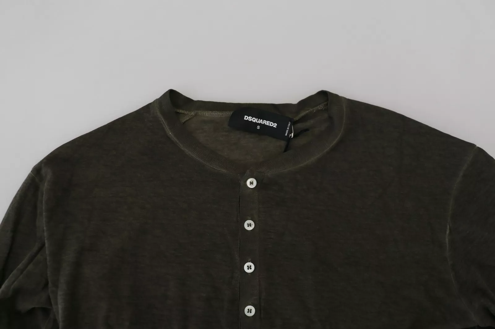 Dsquared² Men's Gray Cotton Linen Long Sleeves Pullover Sweater