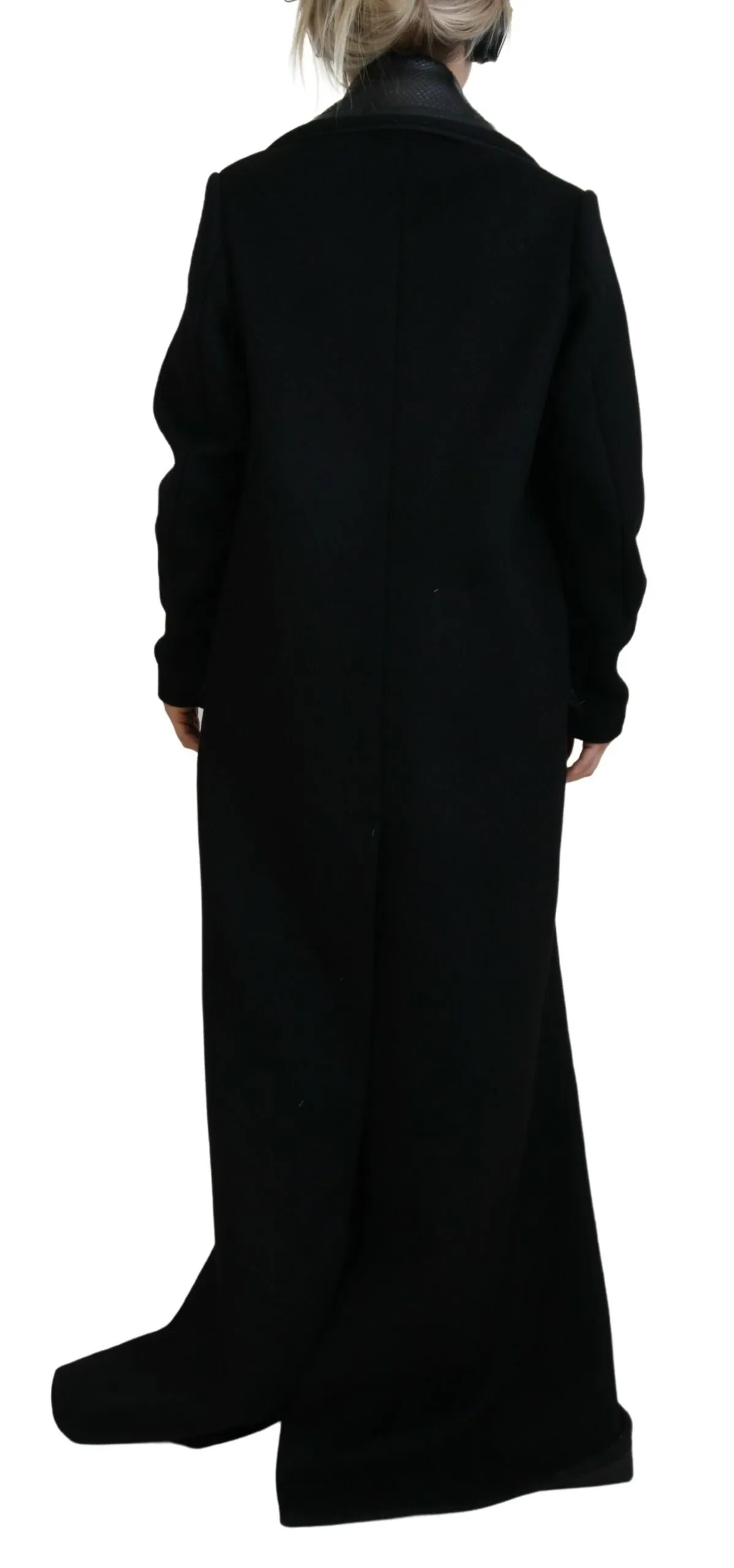 Dsquared² Women's Black Double Breasted Long Coat Jacket