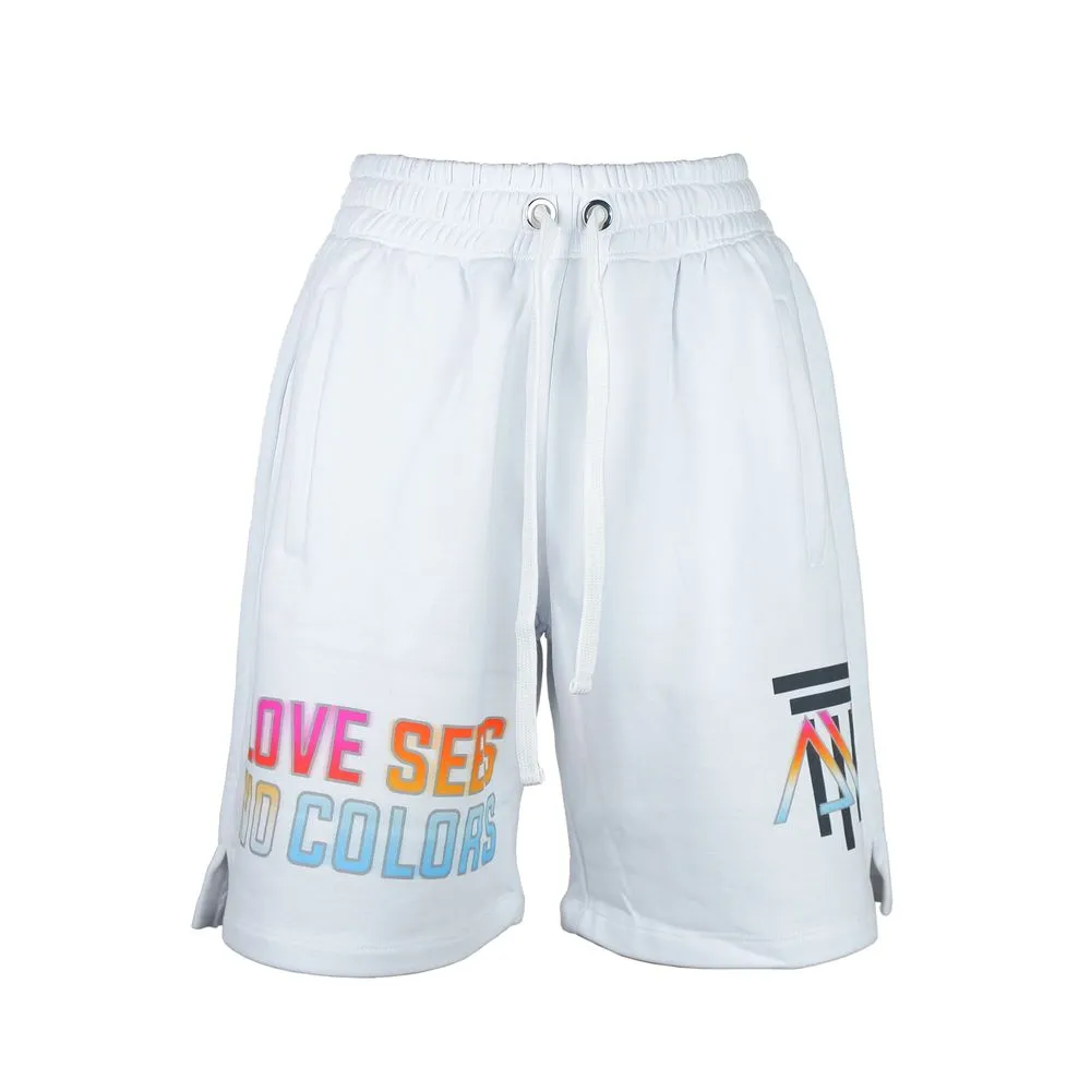 White Cotton Women Shorts