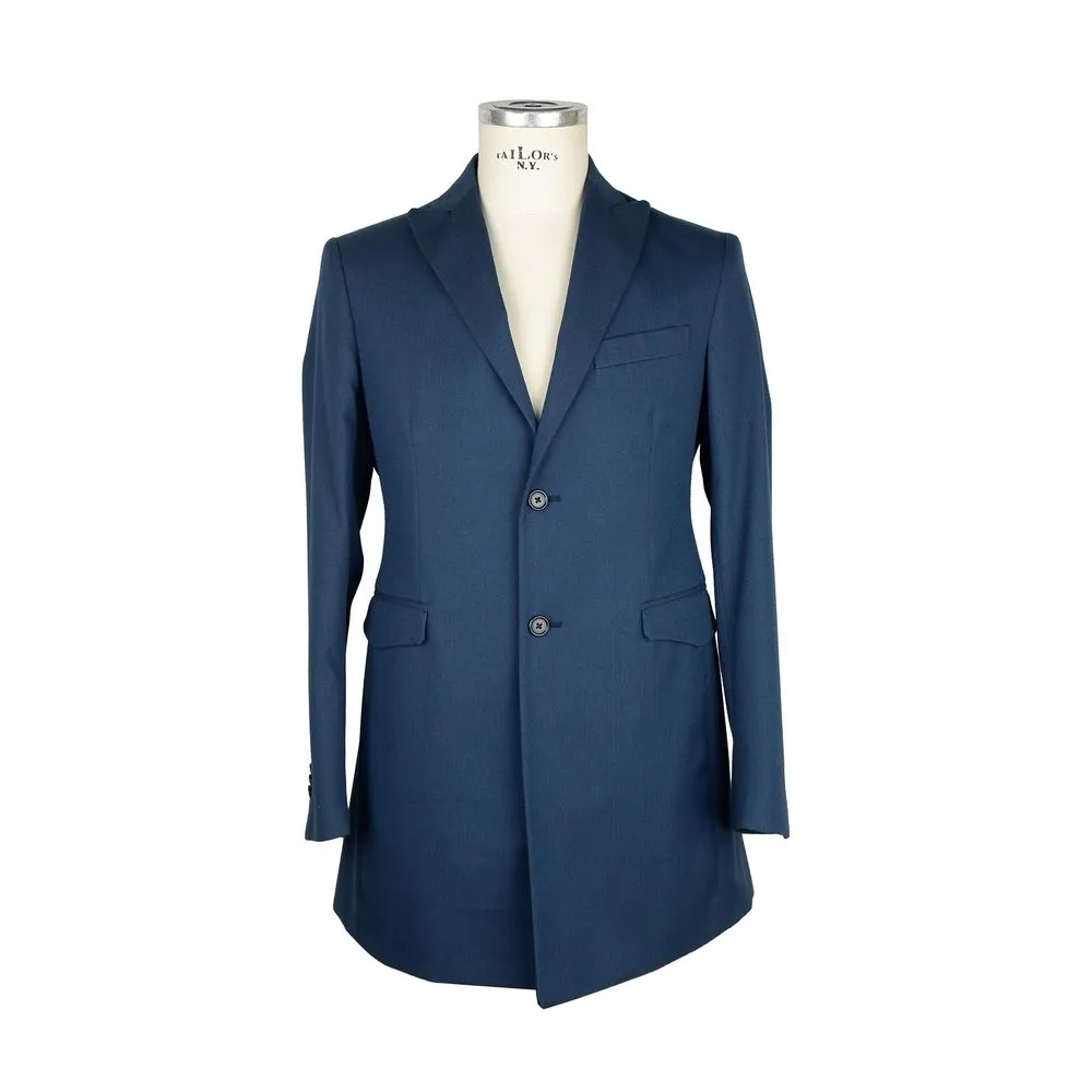 Emilio Romanelli Men's Elegant Men's Blue Short Coat