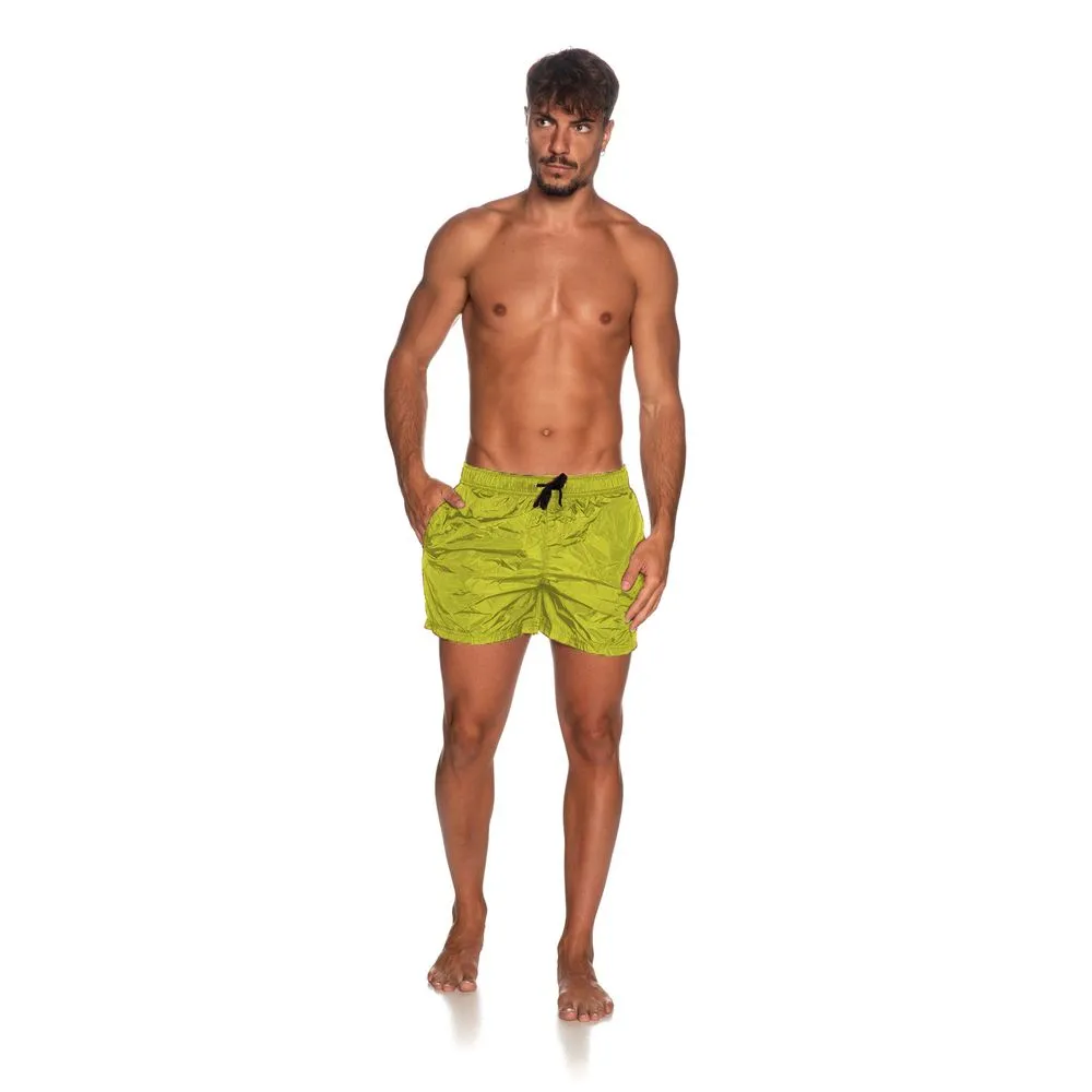 Refrigiwear Yellow Nylon Men Swim Shorts
