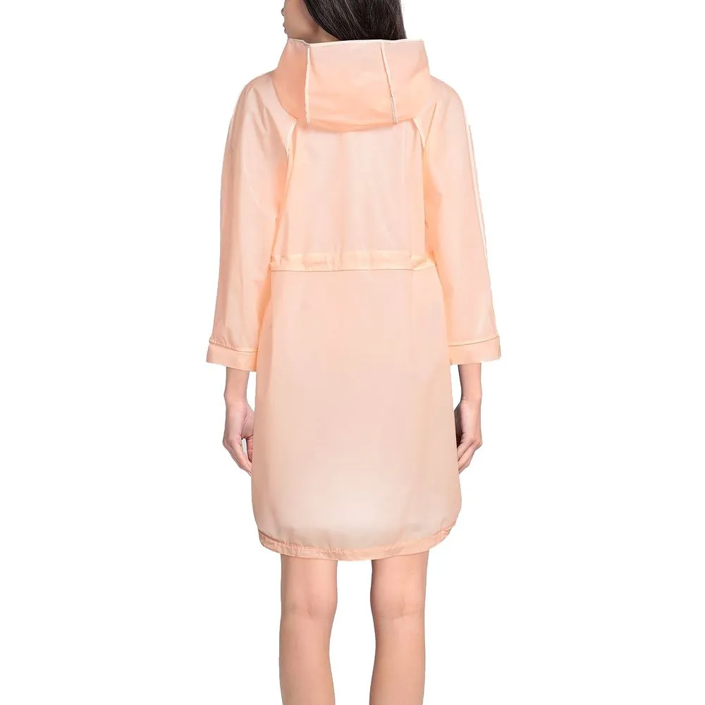 Elisabetta Franchi Women's Powder Pink Long Waterproof Jacket