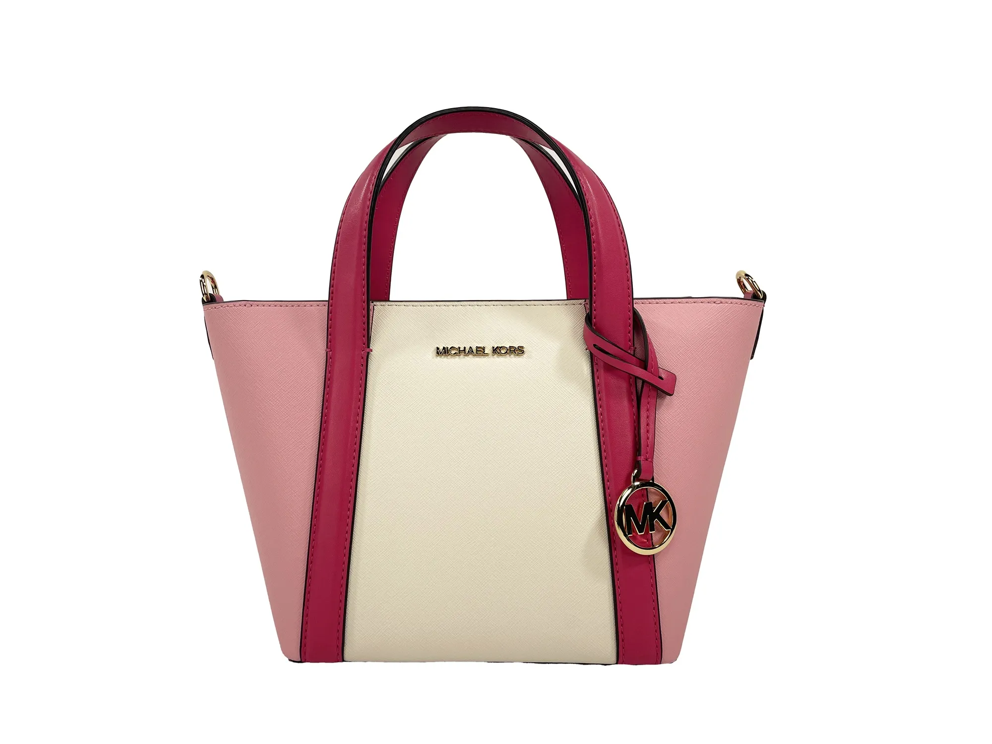 Michael Kors Women's Pratt Small Crossbody Bag Purse Electric Pink