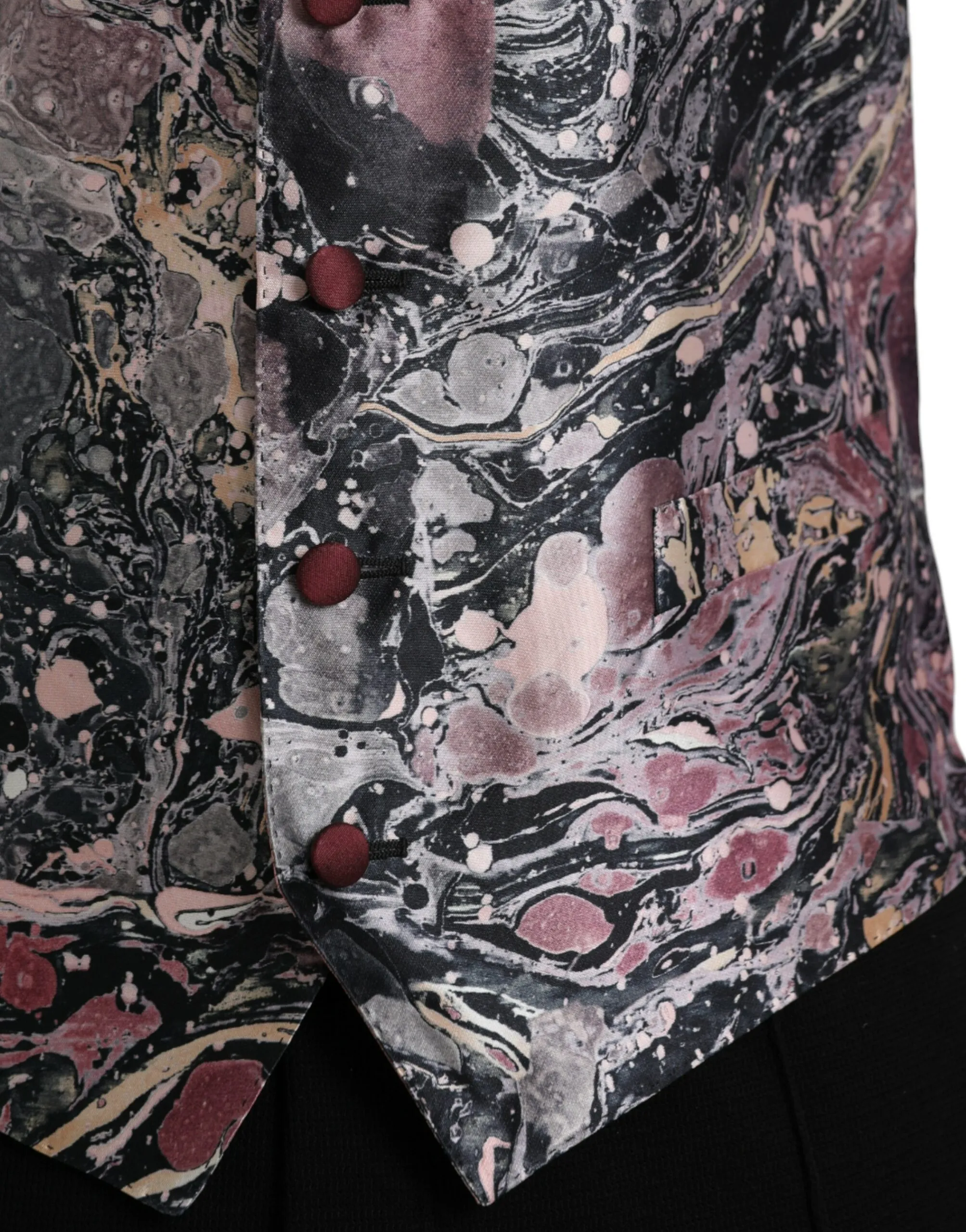 Dolce & Gabbana Men's Multicolor Galaxy Silk Waistcoat Formal Vest