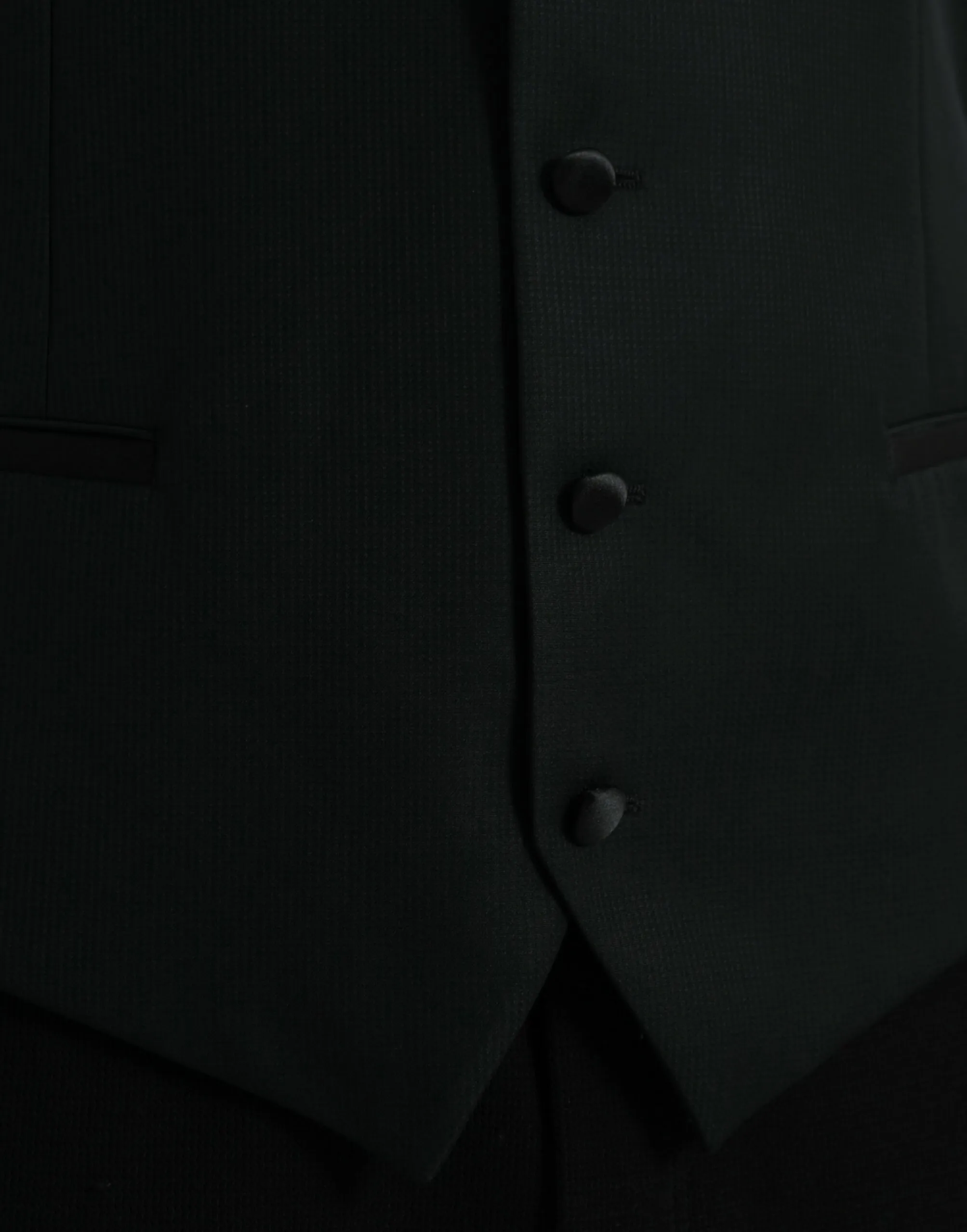 Dolce & Gabbana Men's Black Wool Waistcoat Dress Formal Vest