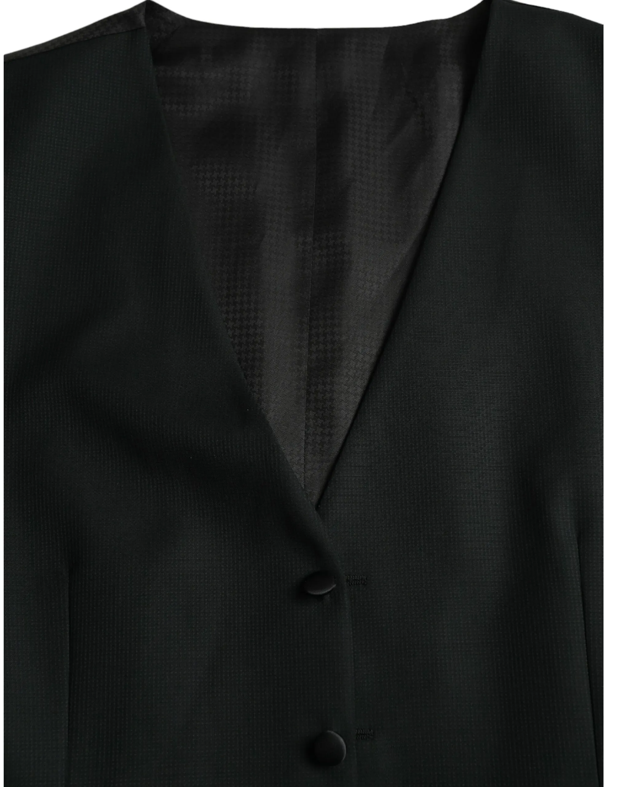 Dolce & Gabbana Men's Black Wool Waistcoat Dress Formal Vest