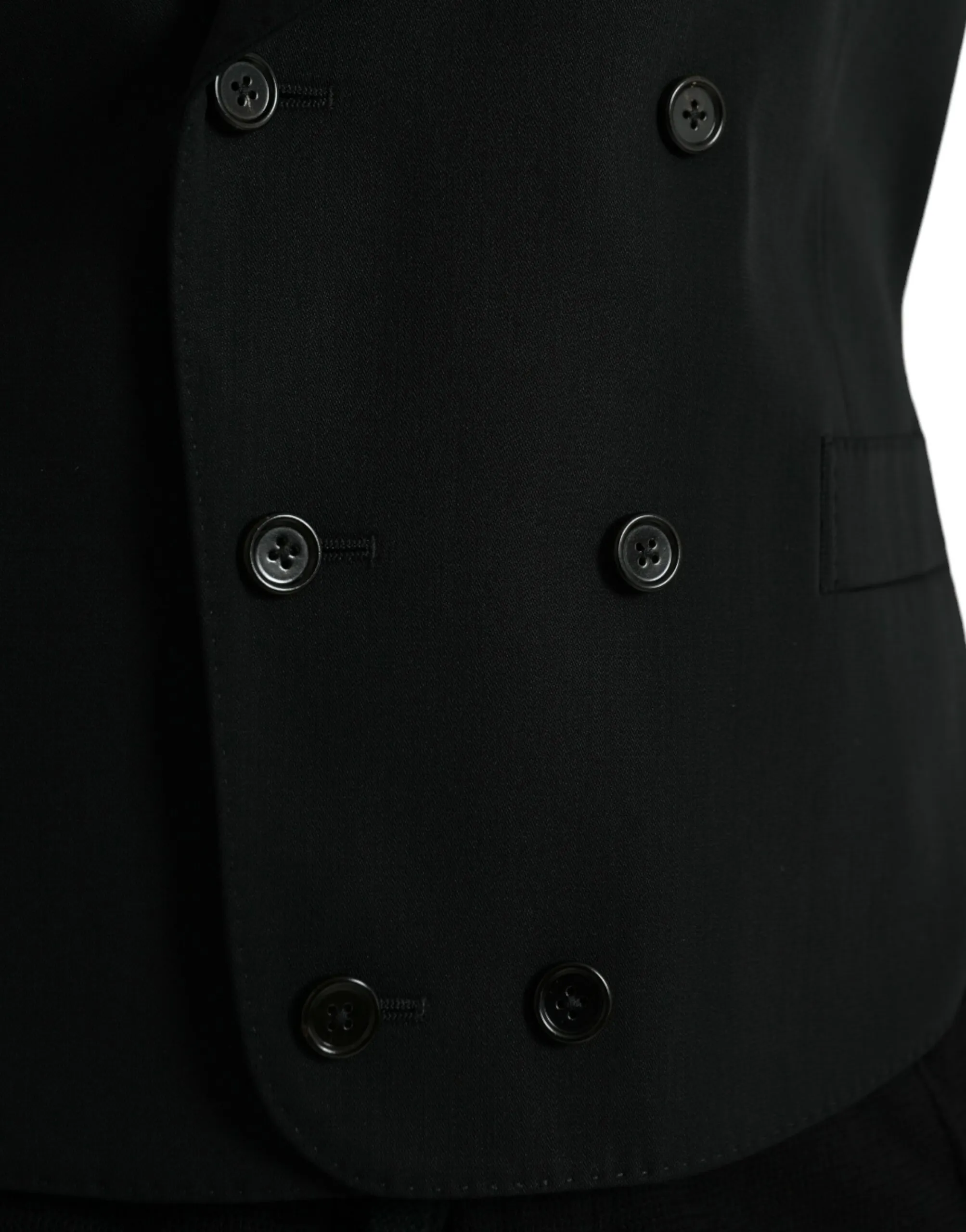 Dolce & Gabbana Men's Black Wool Waistcoat Dress Formal Vest