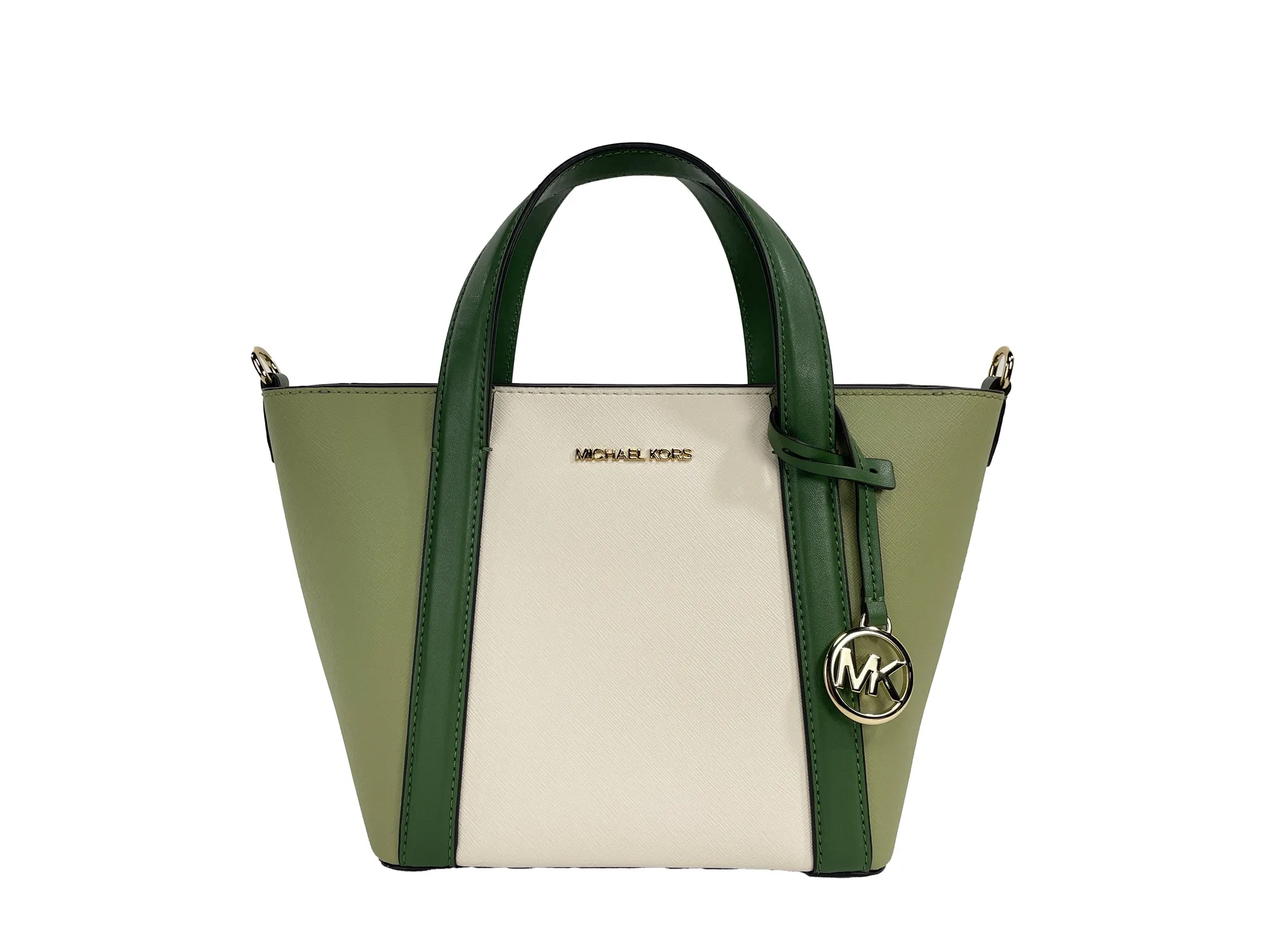 Michael Kors Women's Pratt Small Crossbody Bag Purse Fern Green