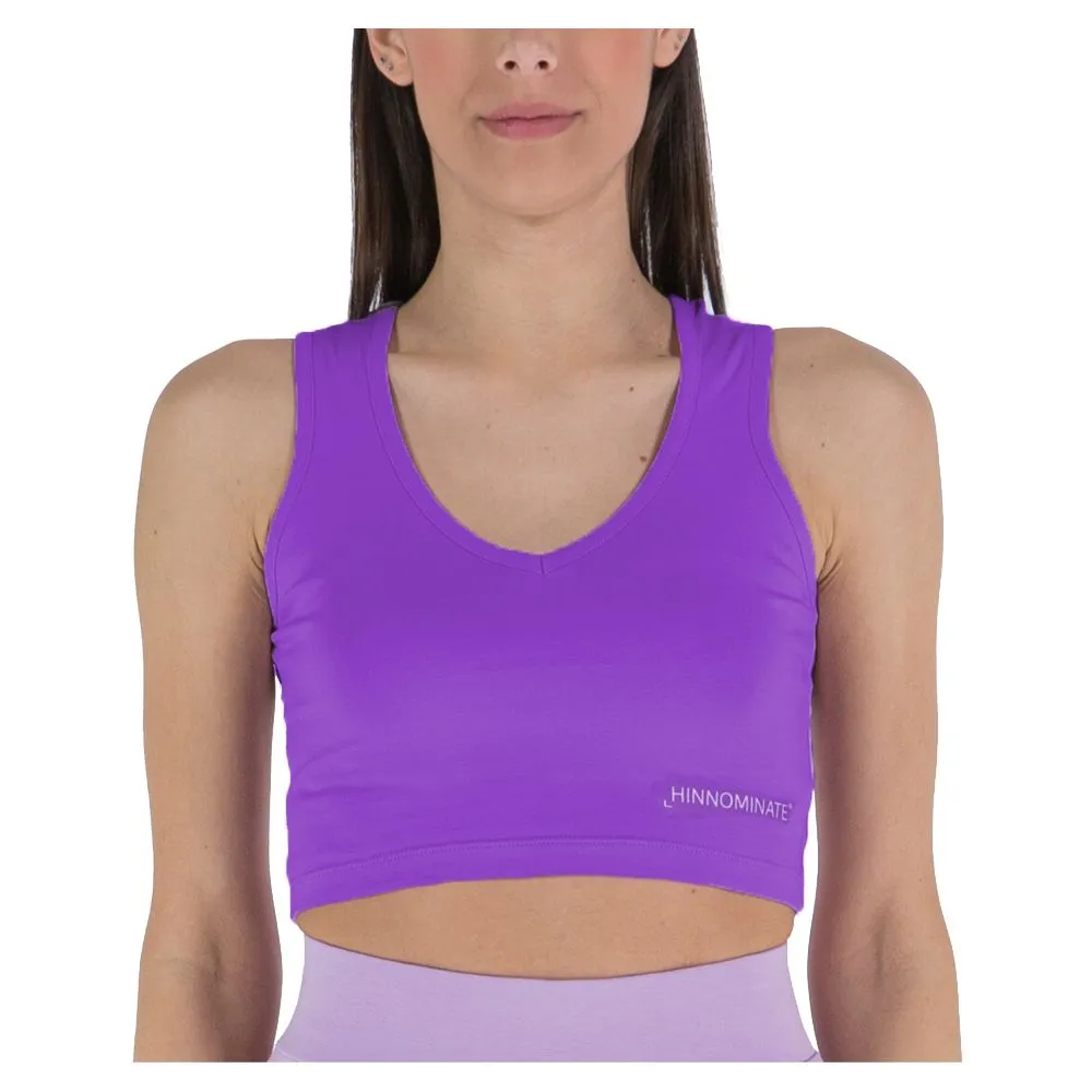Hinnominate Women's Purple Cotton Tops & T-Shirt