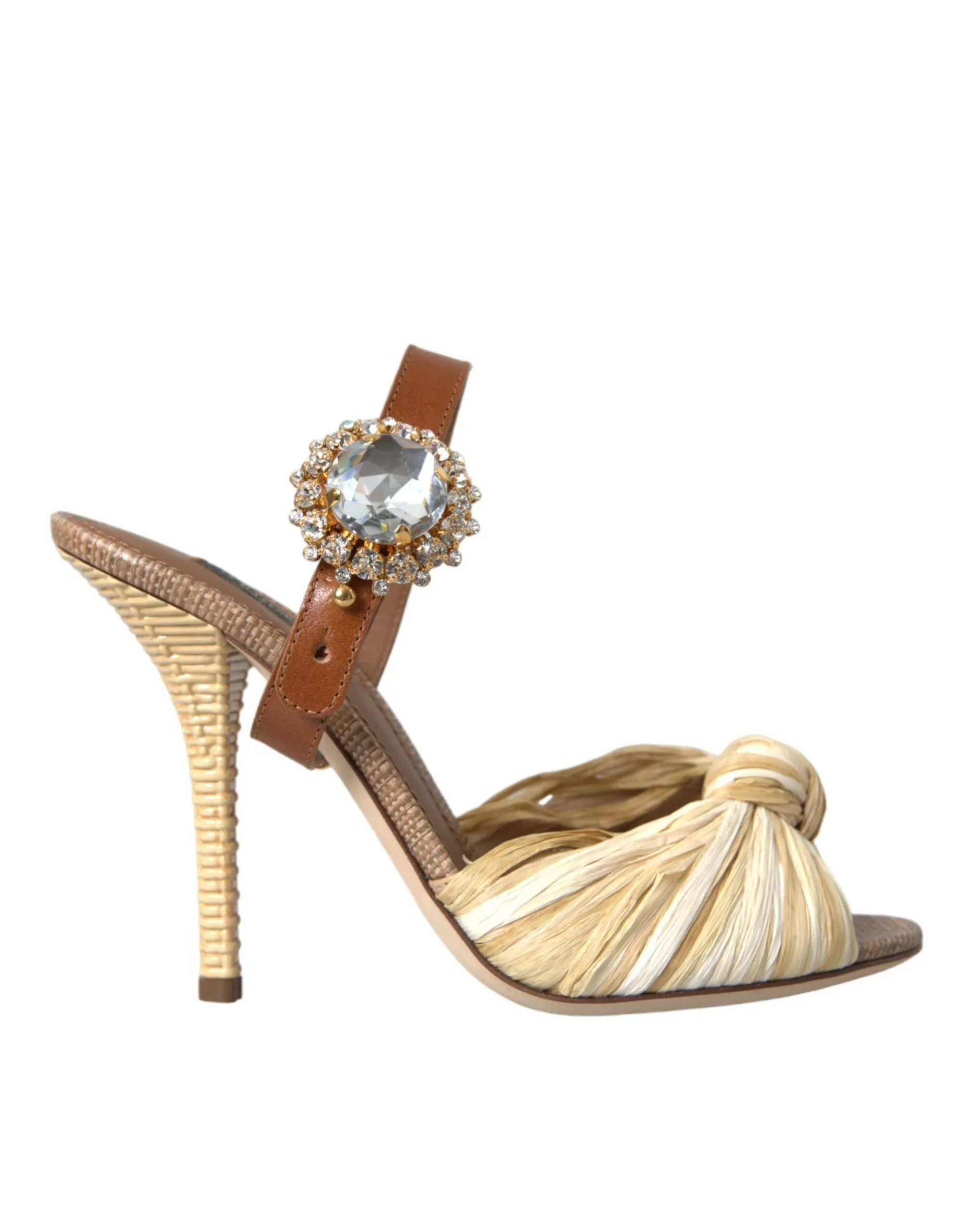 Dolce & Gabbana Women's Multicolor Crystal Slides Heels Sandals Shoes